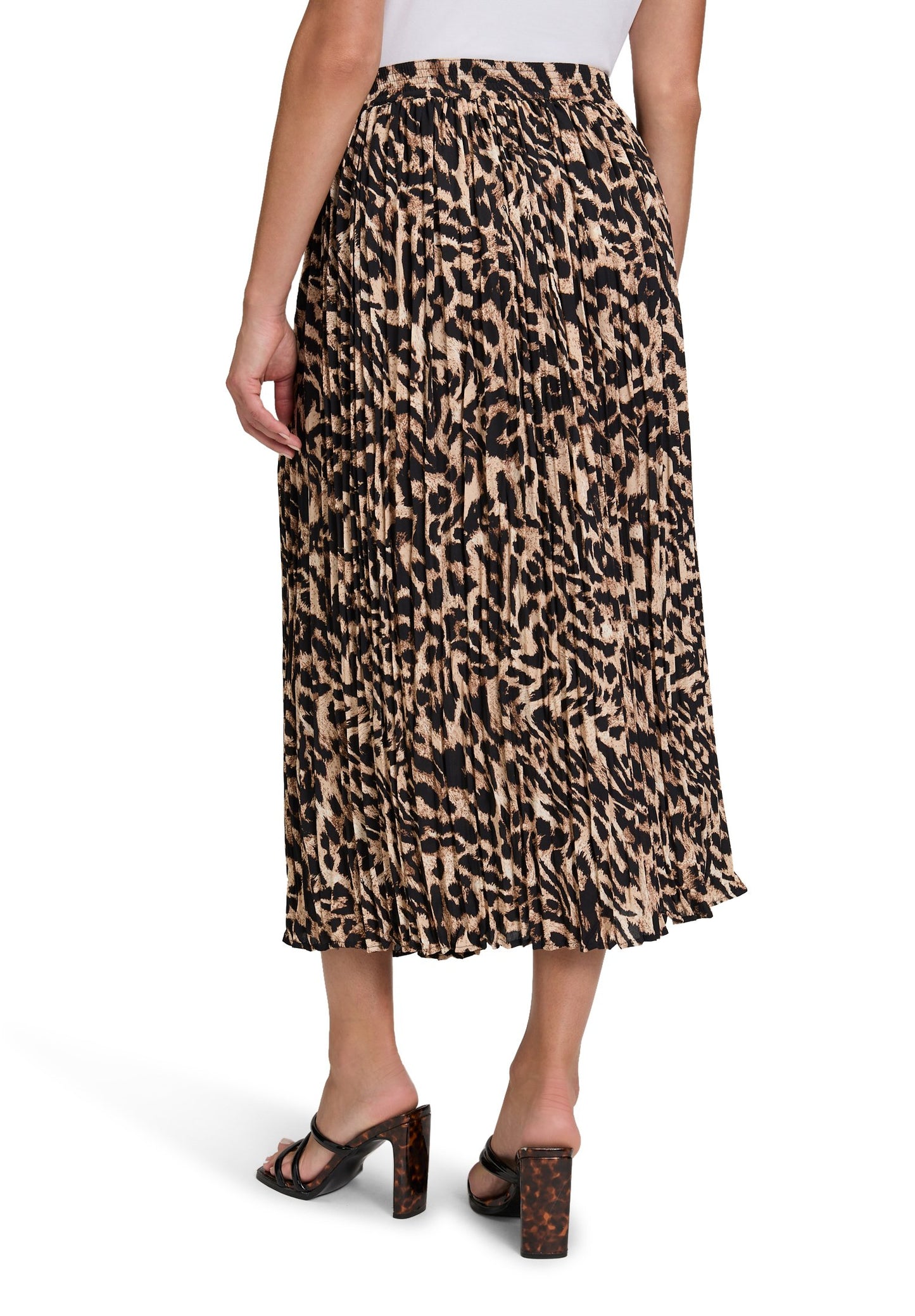 Plisseerock (Black/beige)