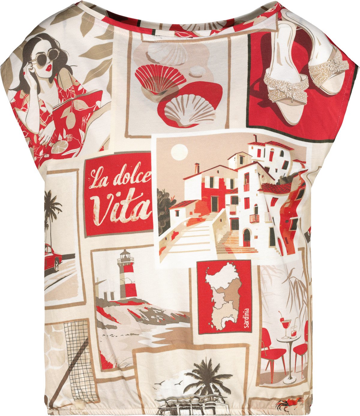 Bluse (Red Gemustert)