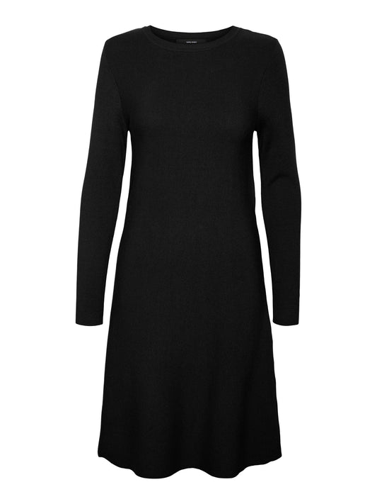 Vmnancy Ls Knit Dress Ga (Black)