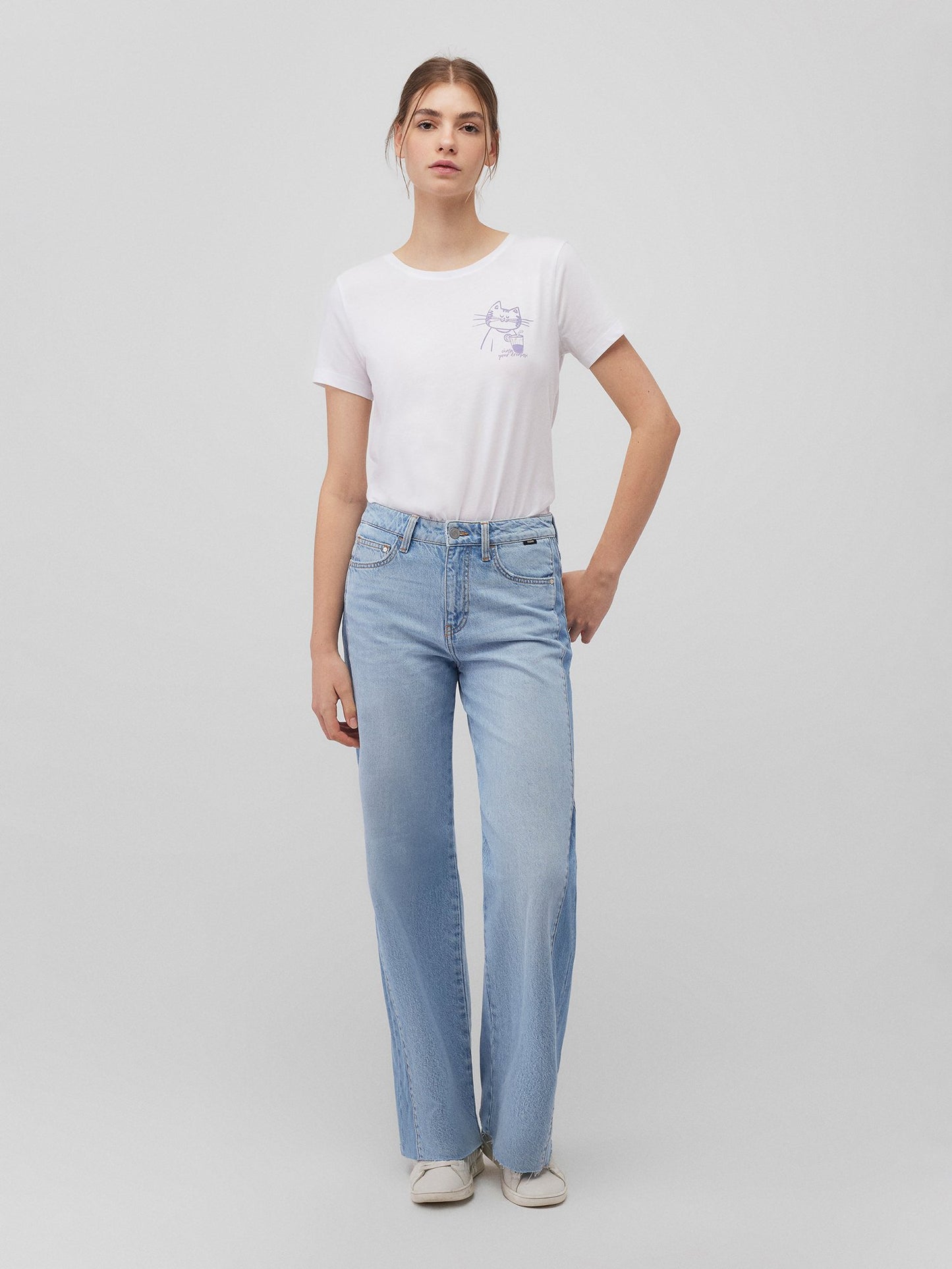 Cat Drink Tee (White)