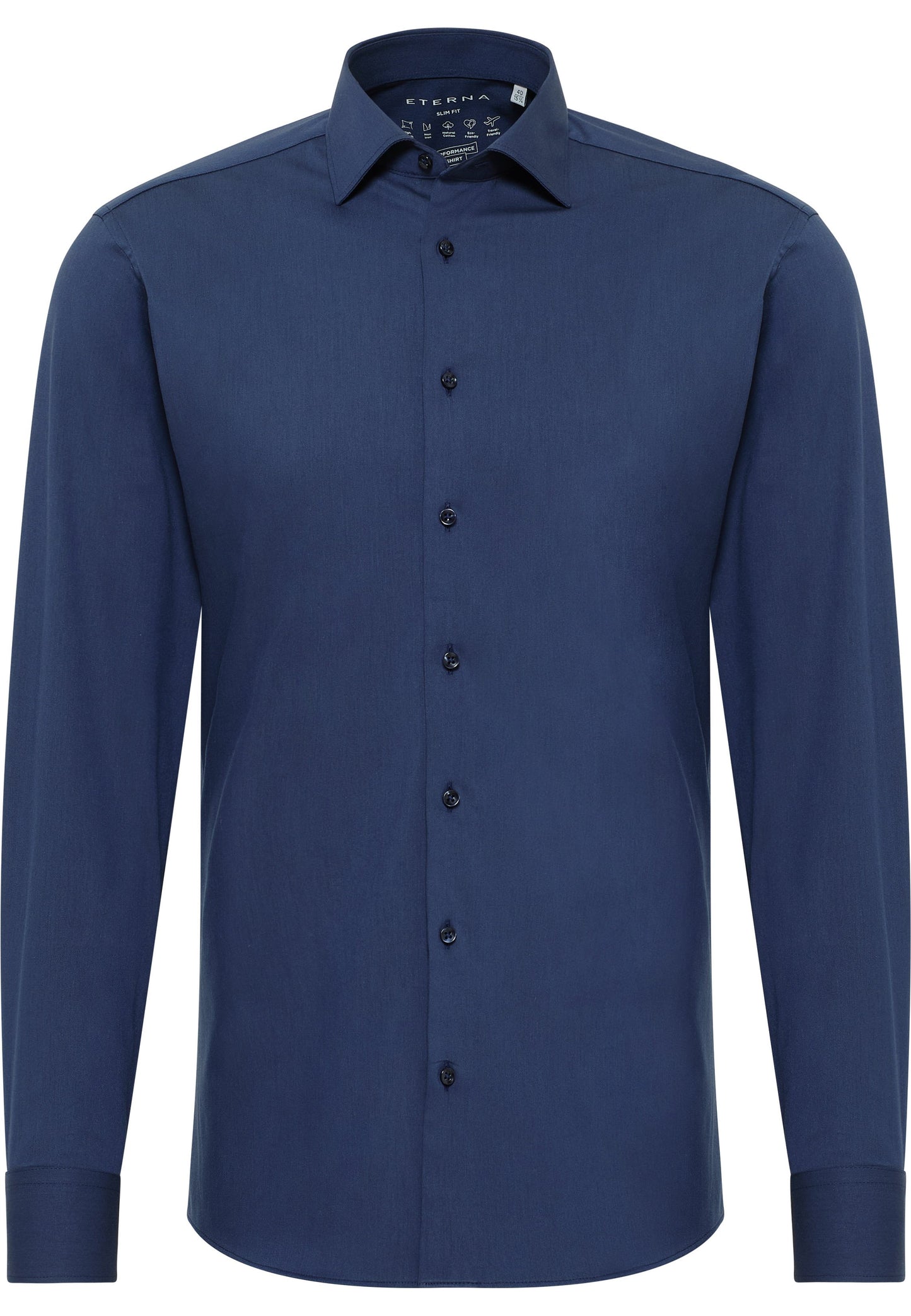 Performance Shirt Twill-Stretch Langarm (Marine)