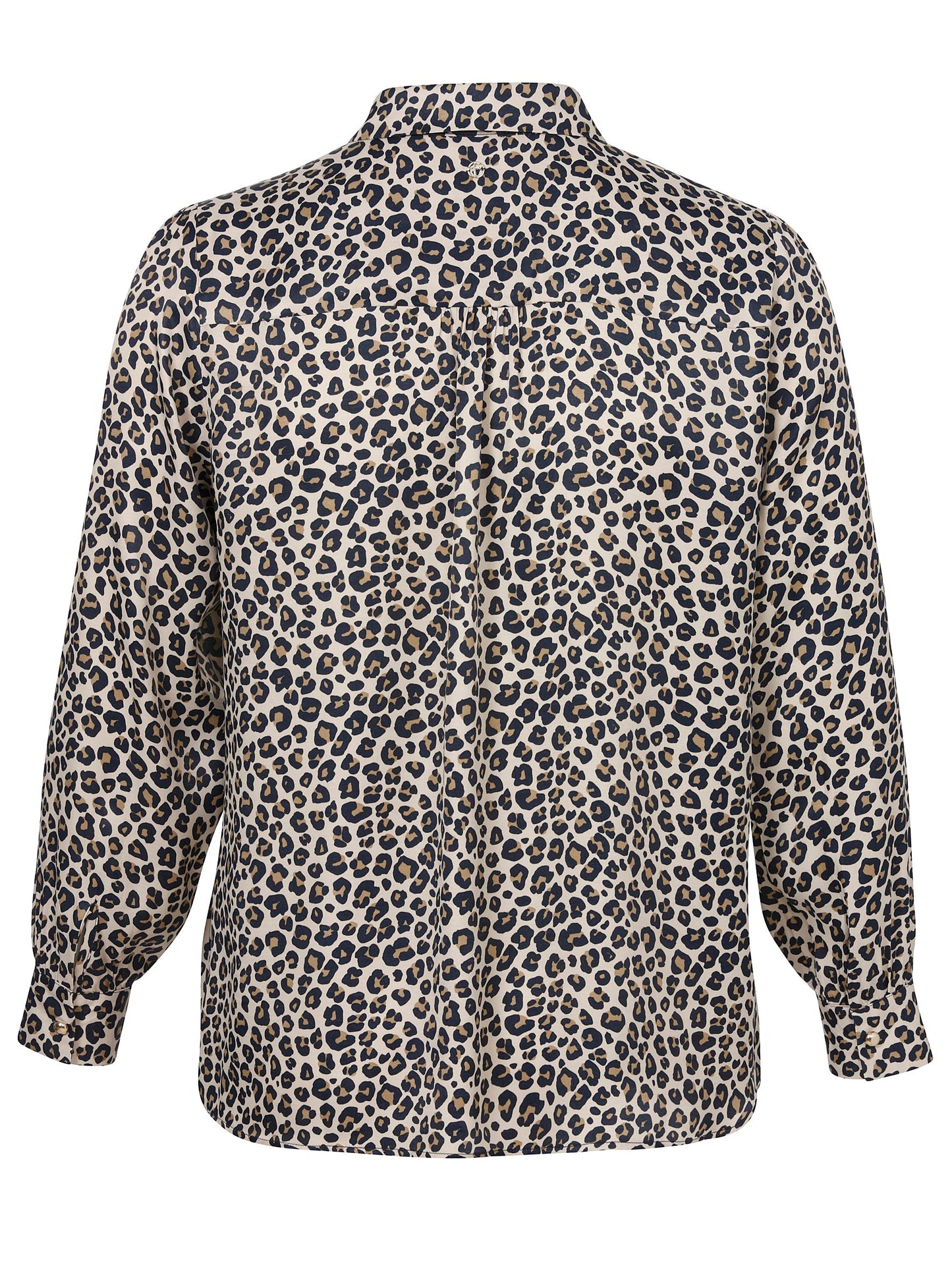 Bluse Kragen 1/1 Arm Druck (Camel Multicolor)