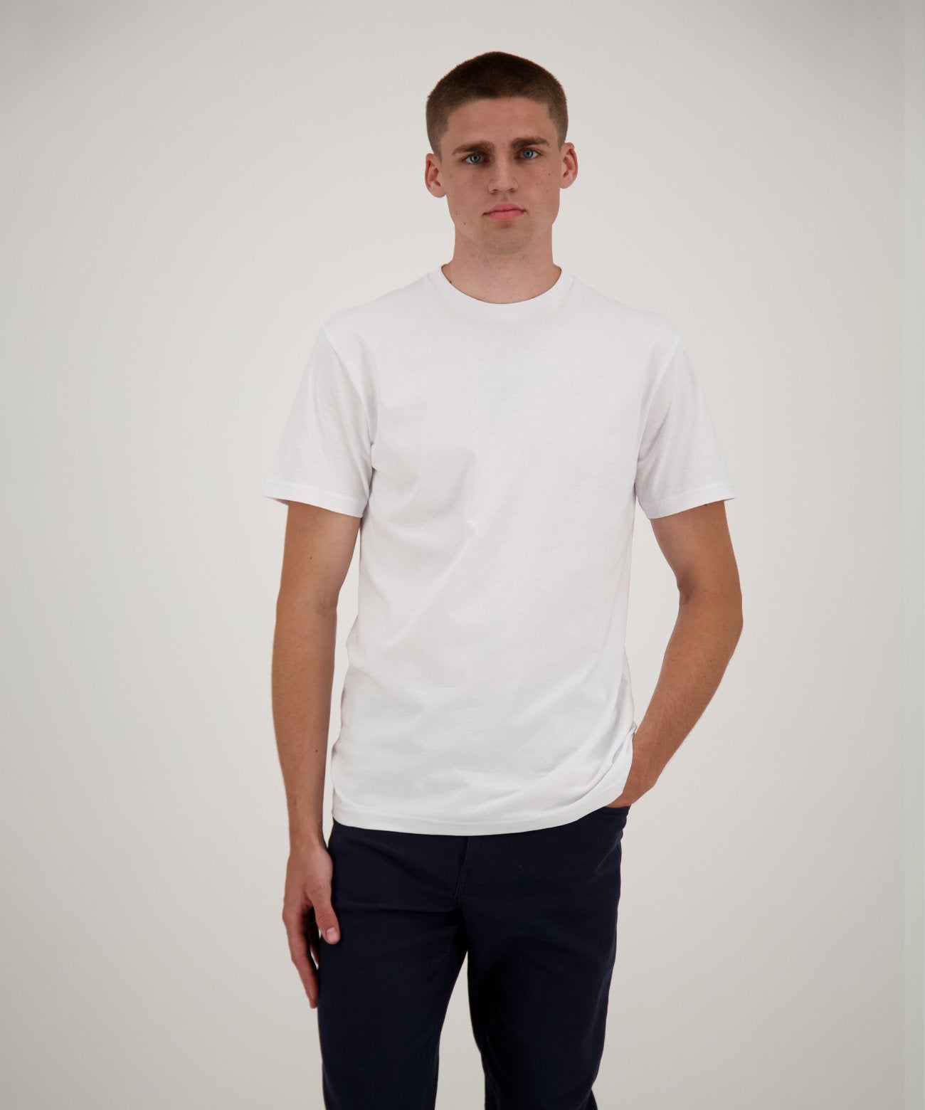 RAGMAN Doppelpack - 2 T-Shirts mit Rundhals (Weiss)