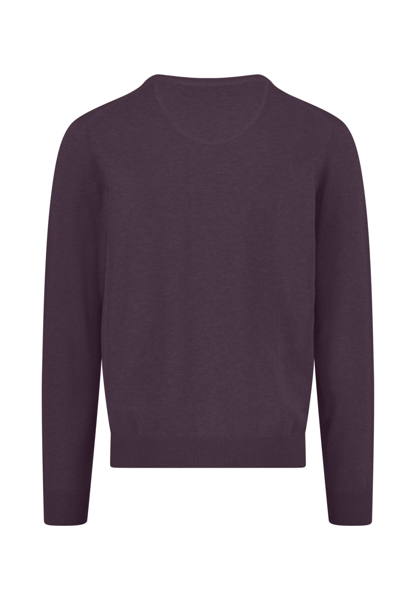 V-Neck, Superfine (Aubergine)