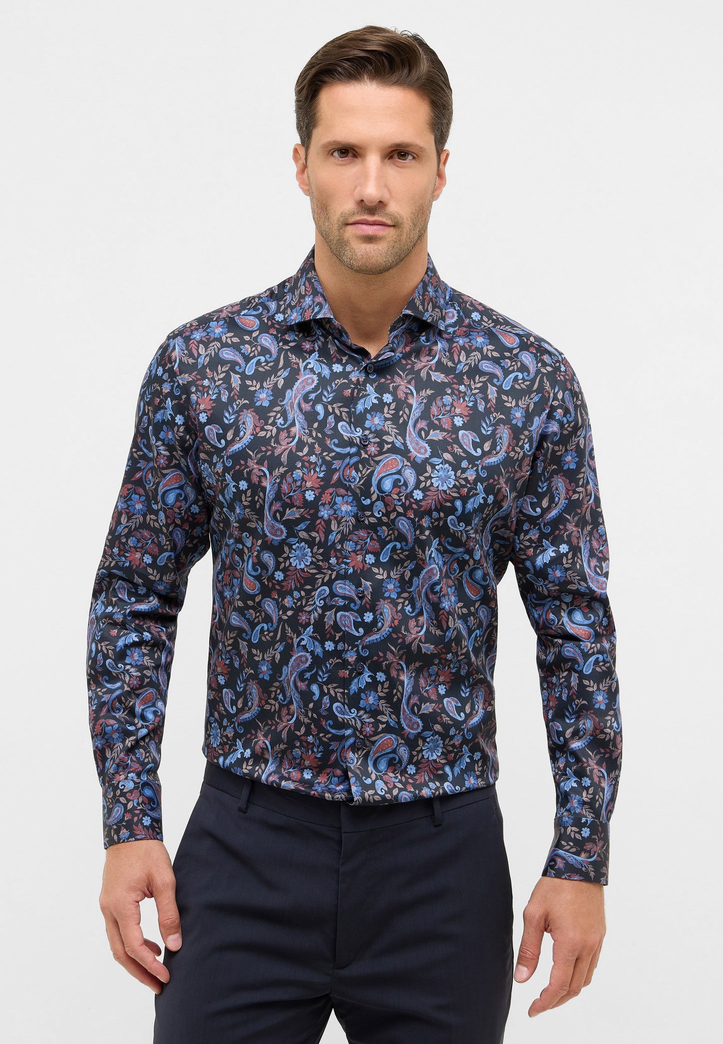 Hemd Twill Langarm (Dunkelblau)