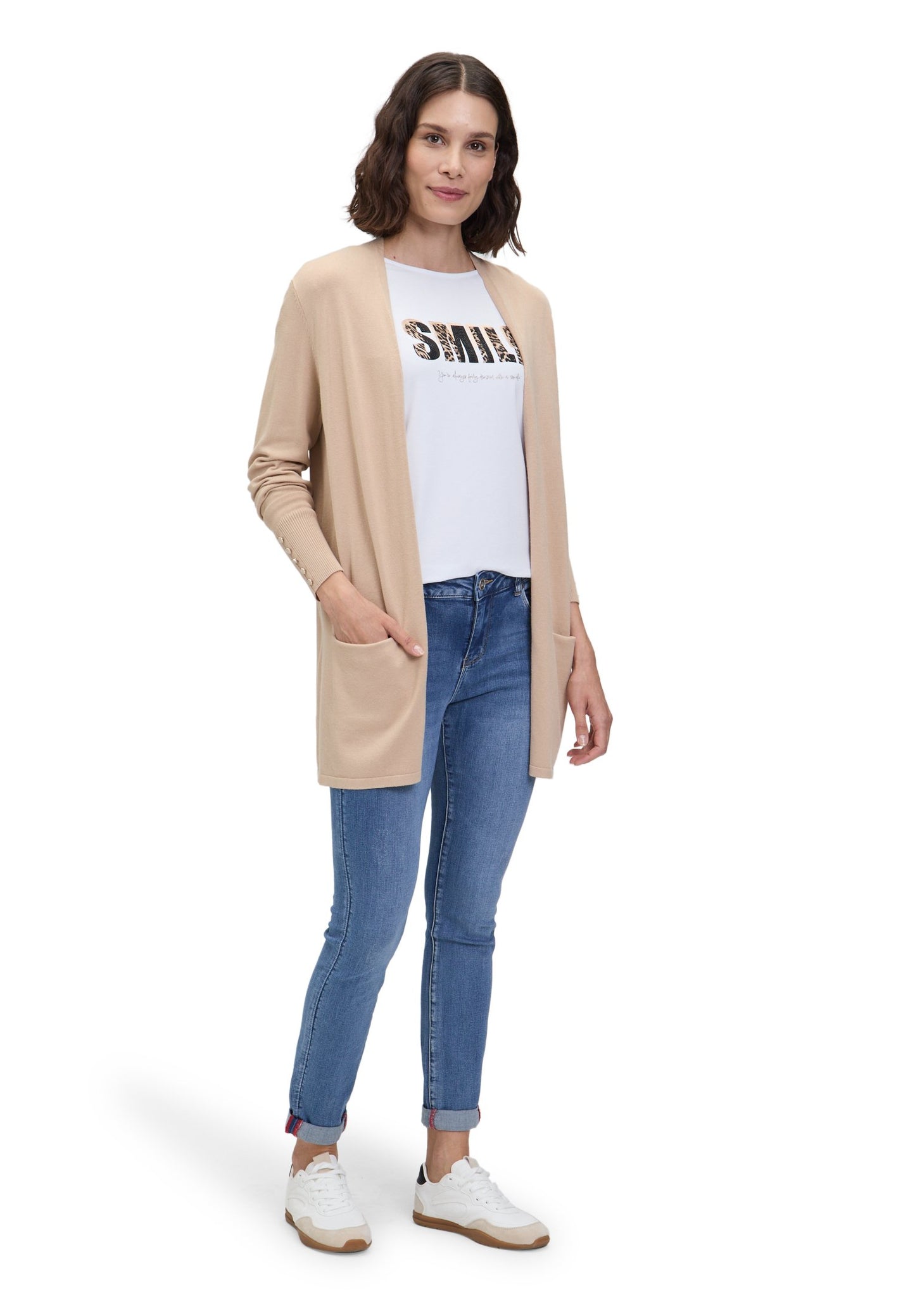 Feinstrickjacke (Classic Beige)