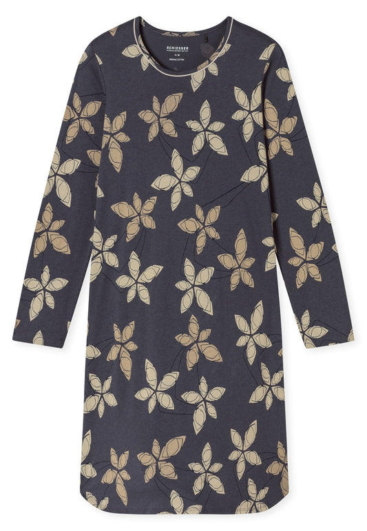 Nachthemd langarm, 100cm (Graphit)