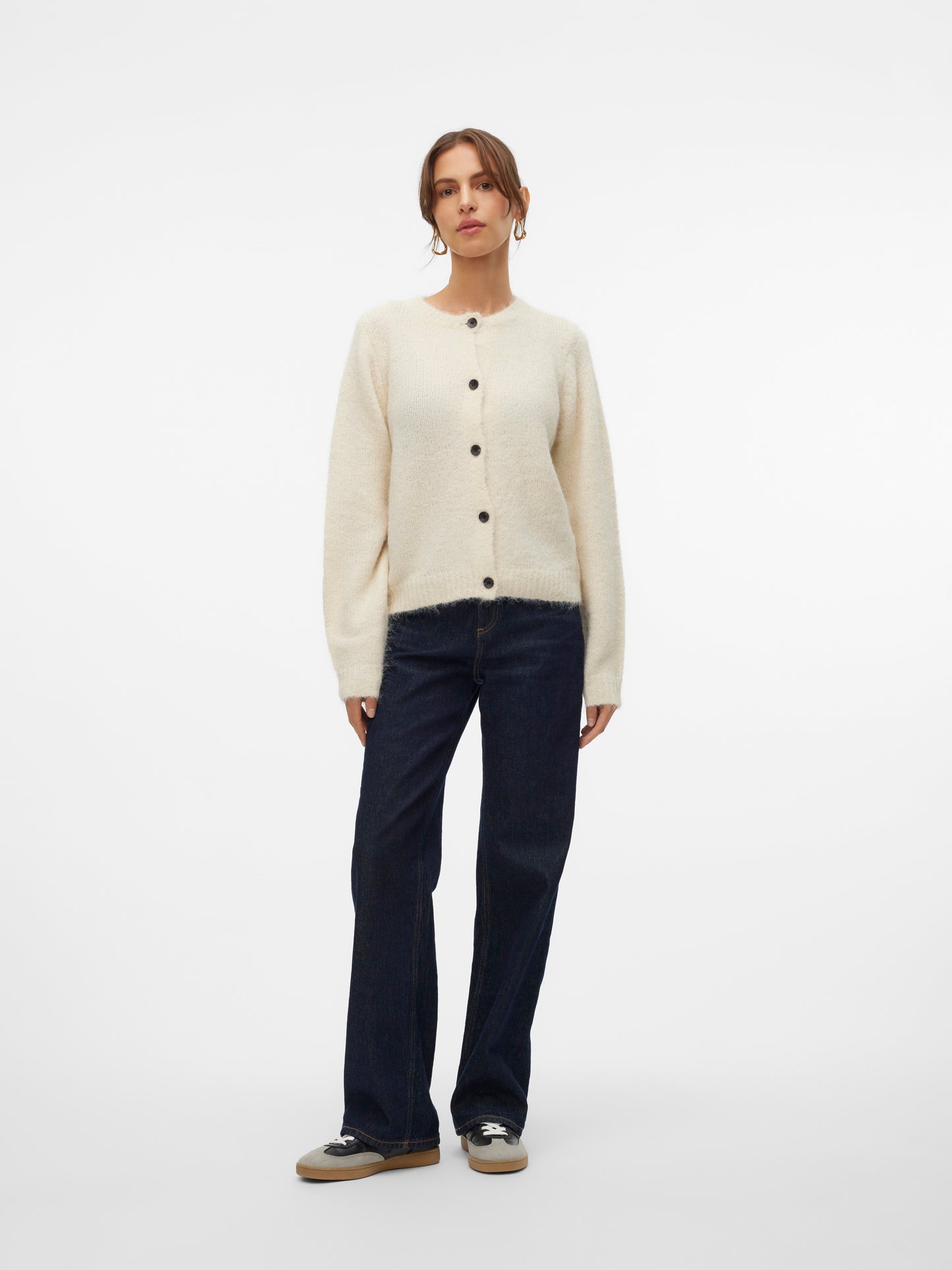 Vmnovah Ls O-neck Button Cardi Ga Noos (Birch)