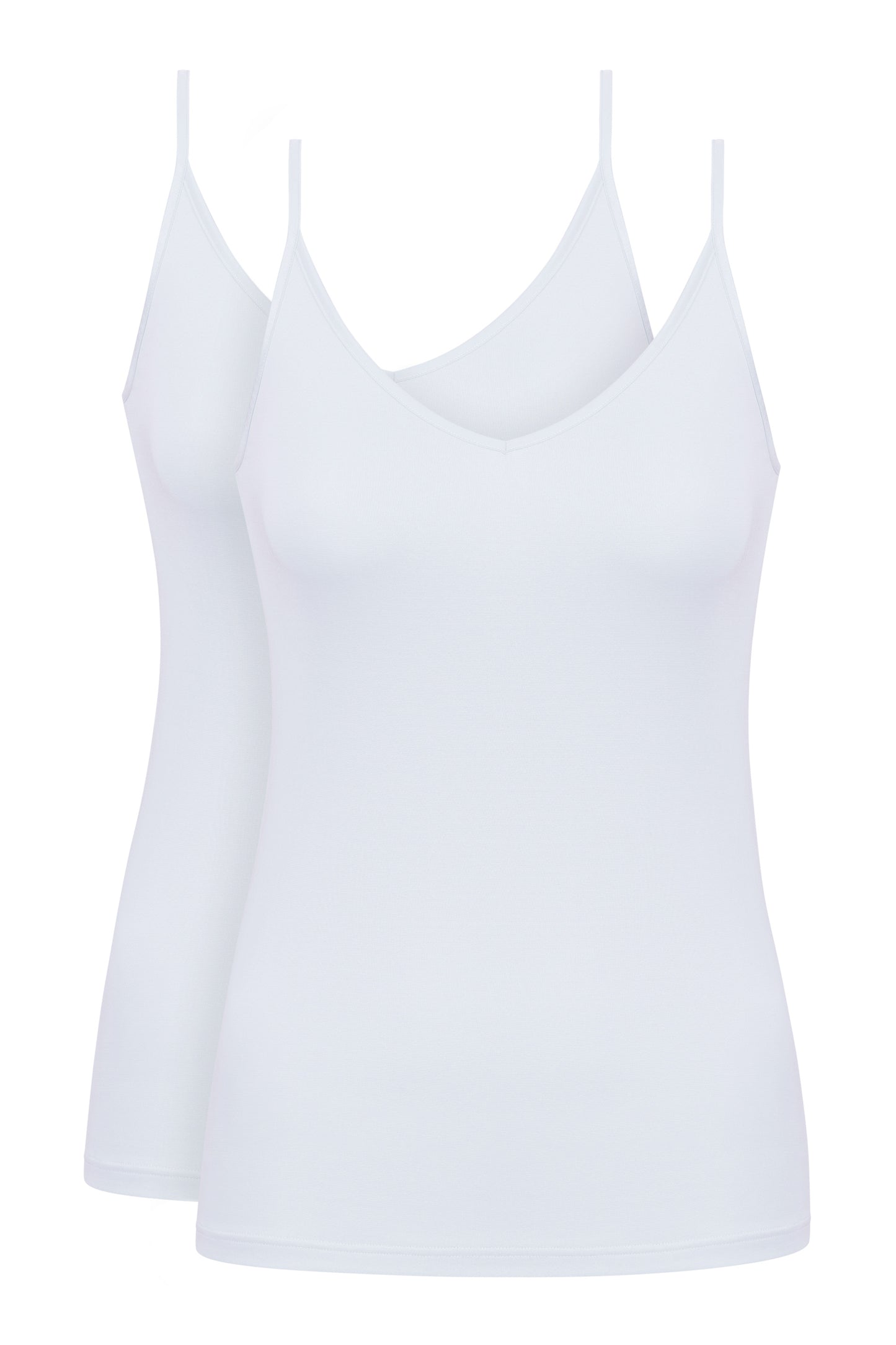 Spaghetti Top (Doppelpack) (Weiss)