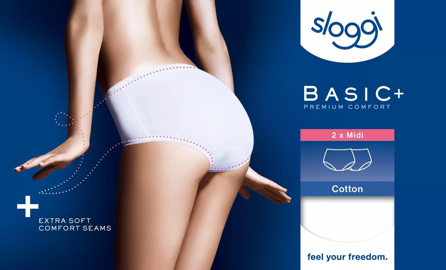 sloggi Basic+ Midi 2P (White)
