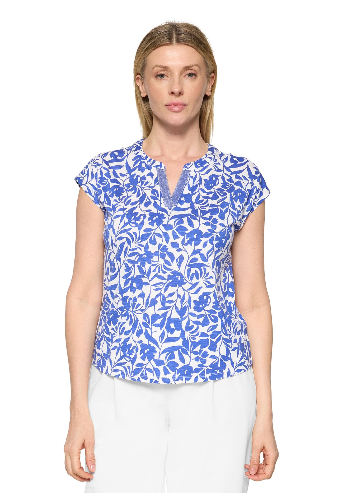 Casual-Shirt (Cream/blue)