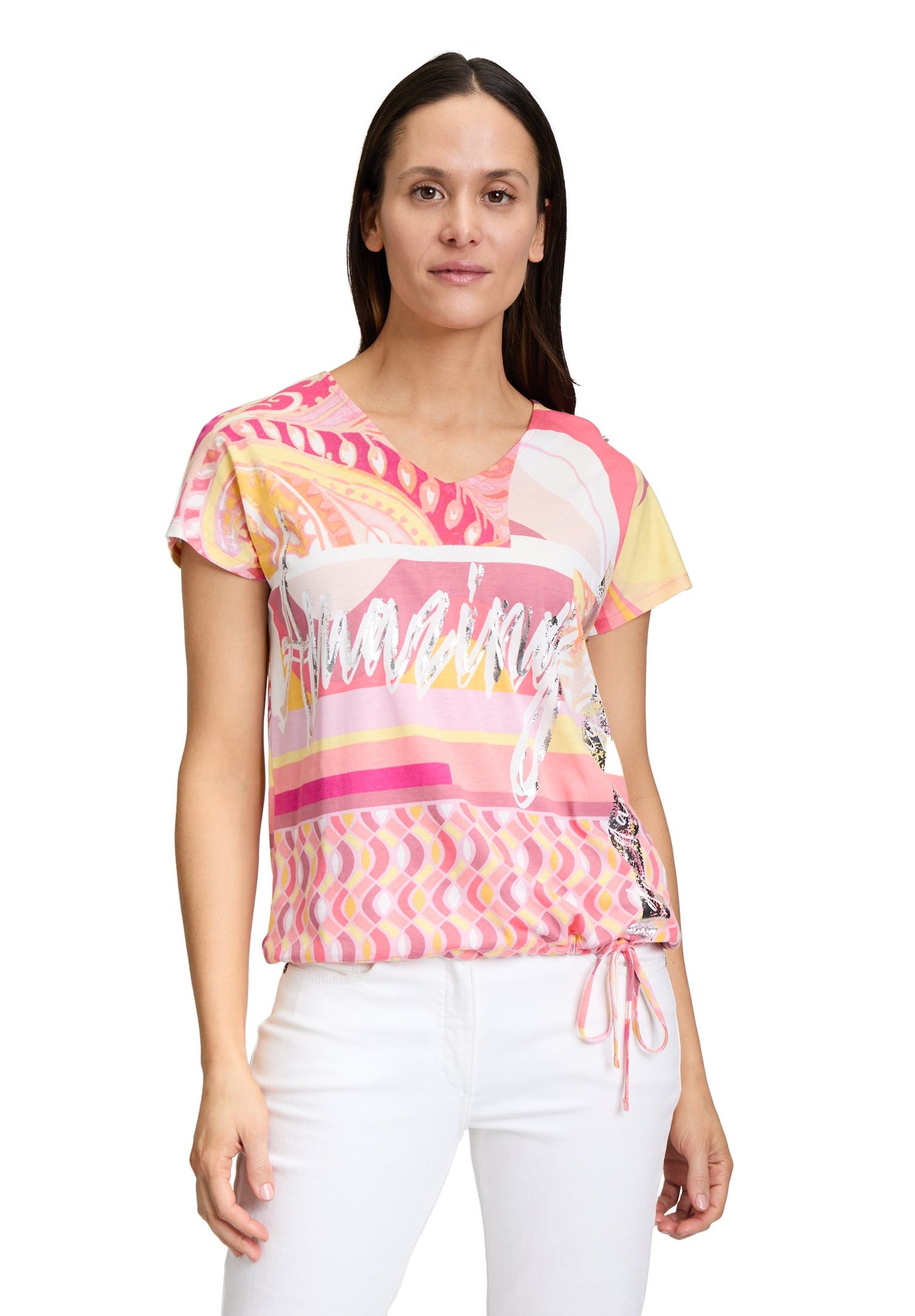 Printshirt (Rosé/yellow)