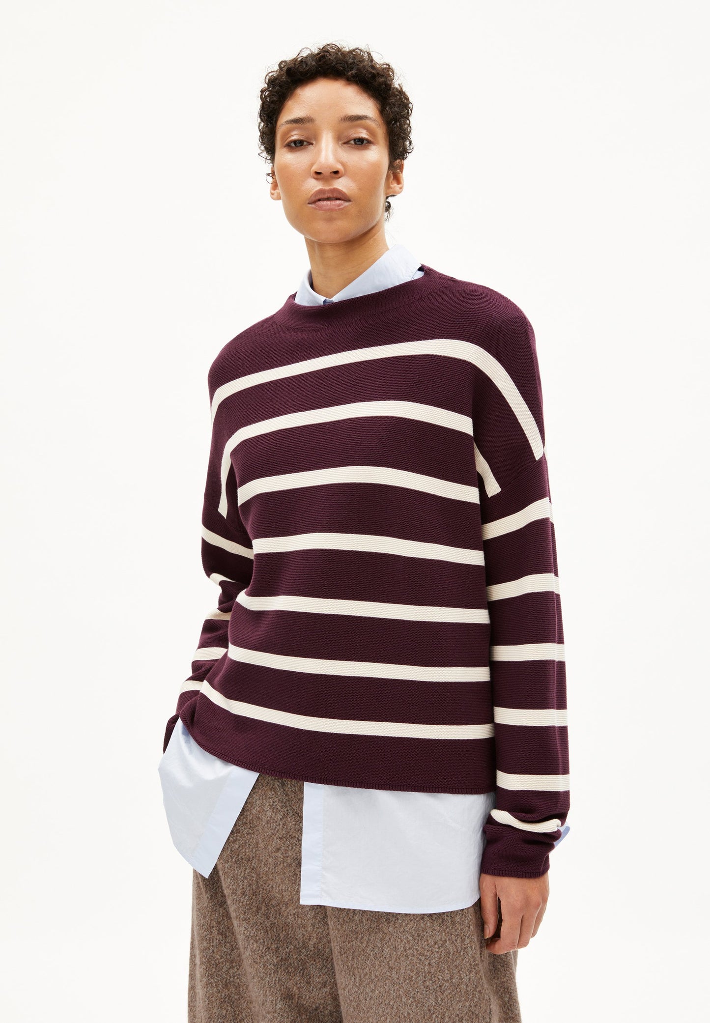 Merinaa Stripes (Dark Cranberry-)