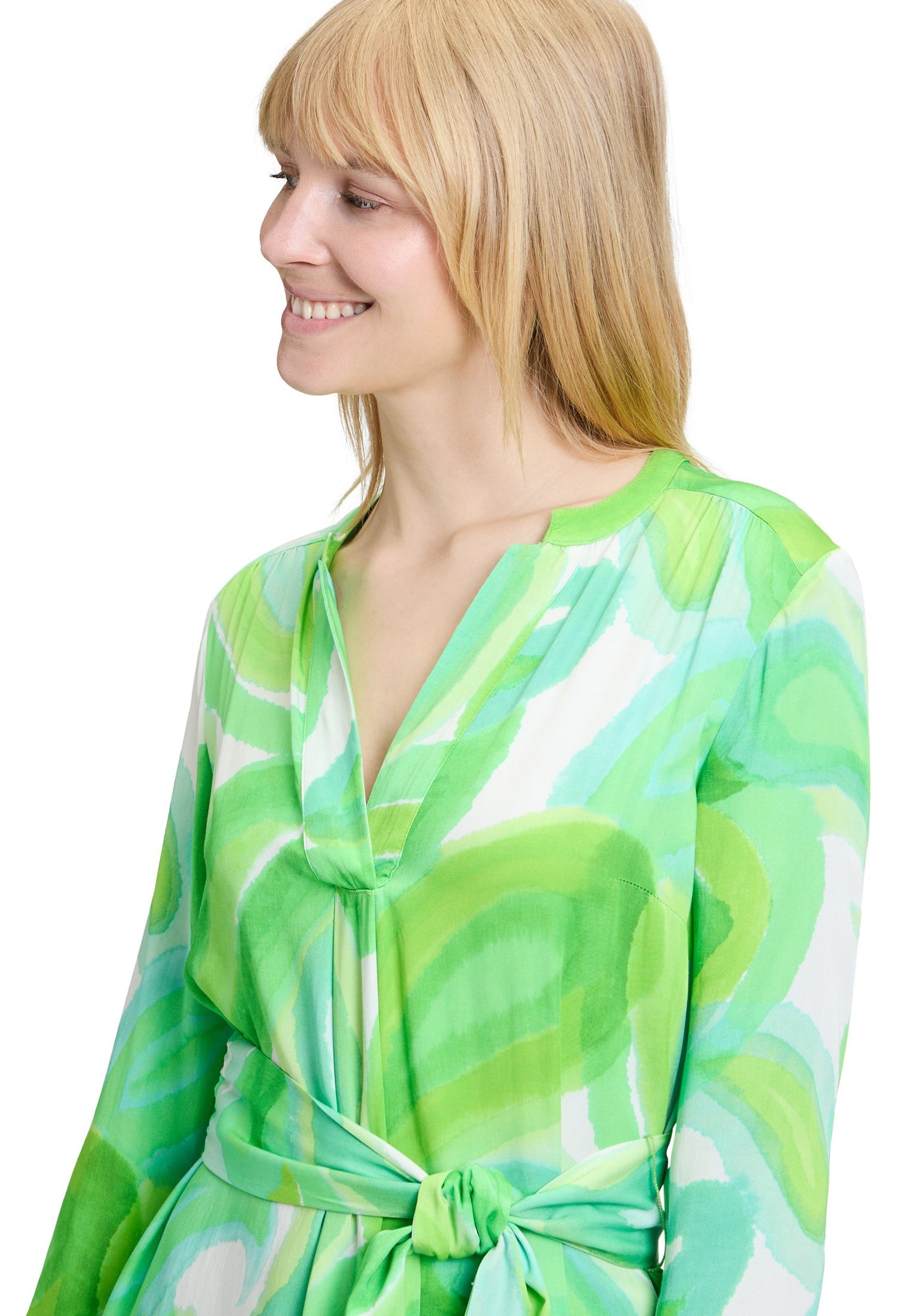 Blusenkleid (Cream/green)