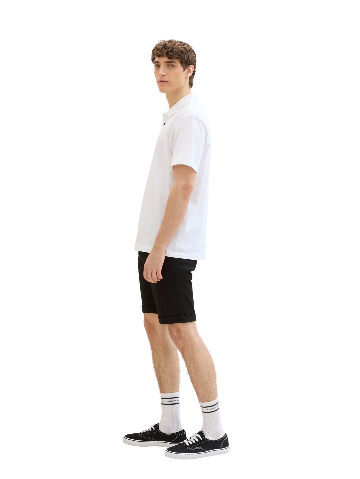 Slim Piqué Chino Shorts (Black)