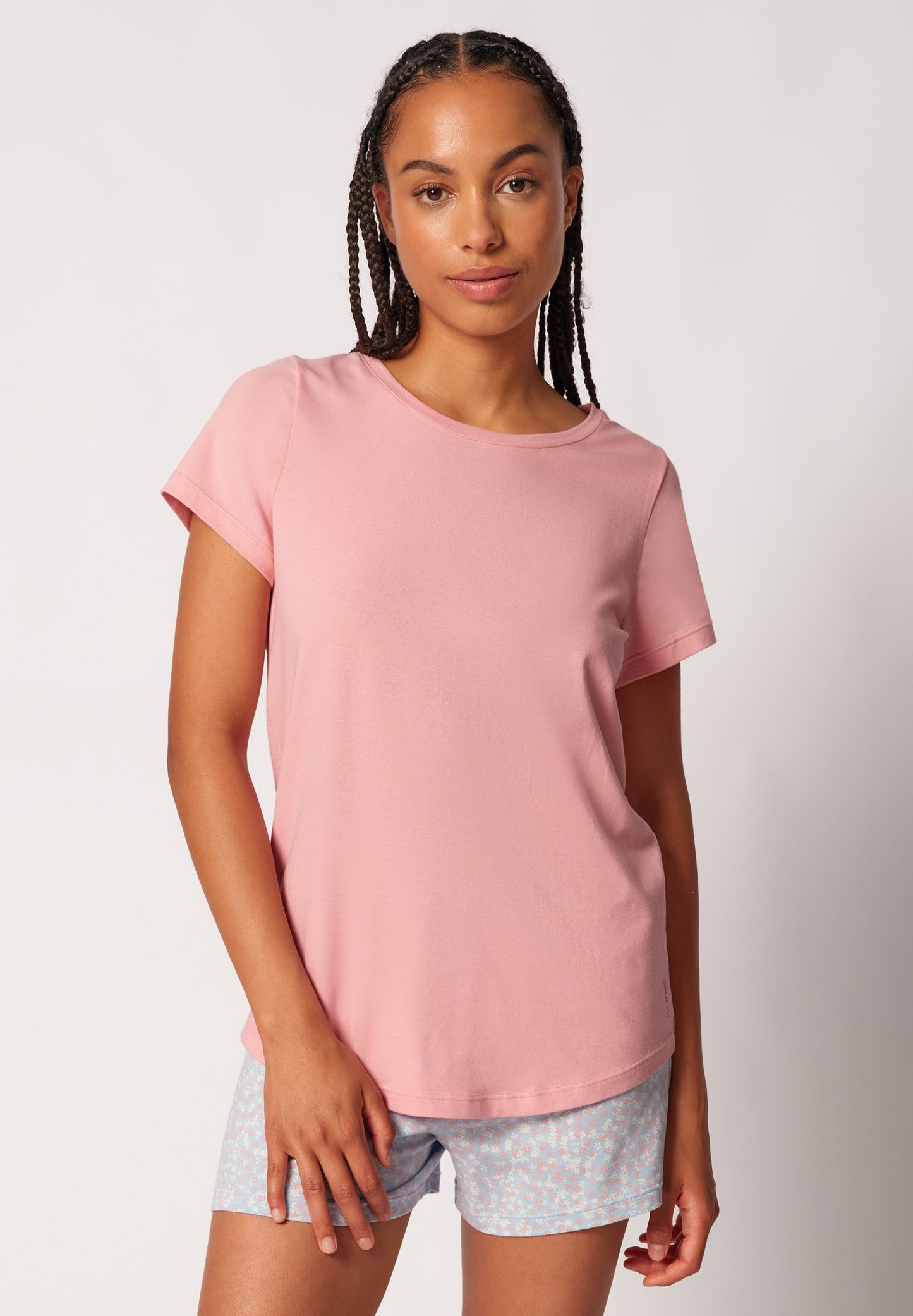 SKINY Damen Shirt kz. A. Night In Skiny 01 (Bridal Rose)