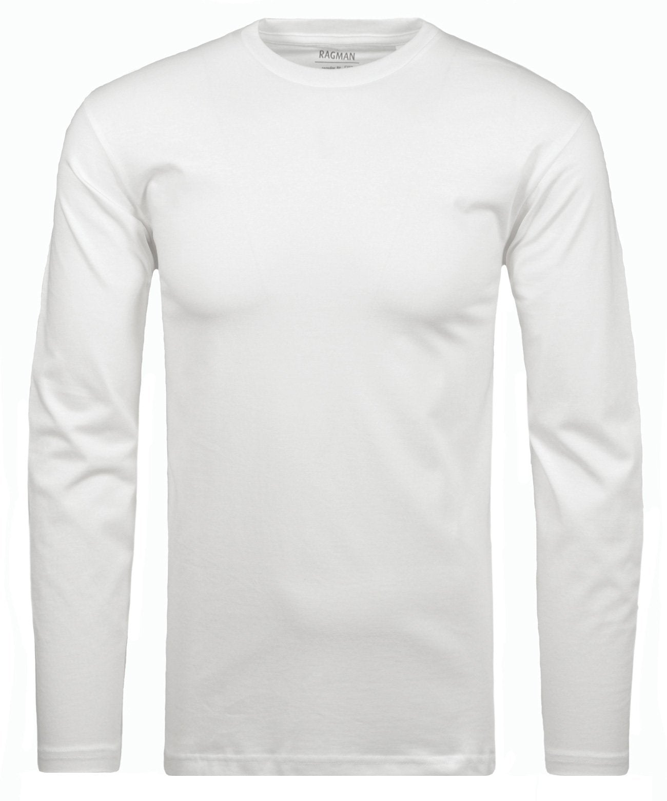 Langarm-Shirt Rundhals (Weiss)
