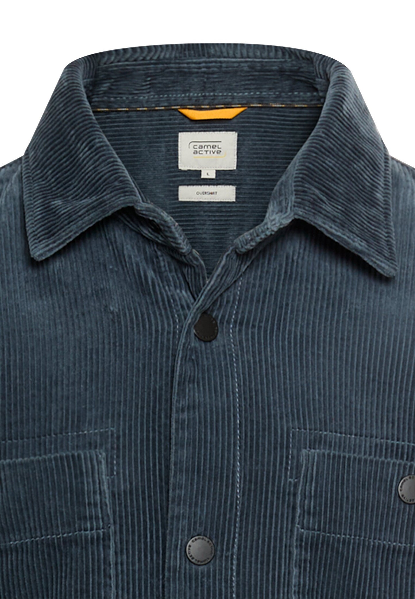 Cord Overshirt mit Druckknöpfen (Tinted Blue)