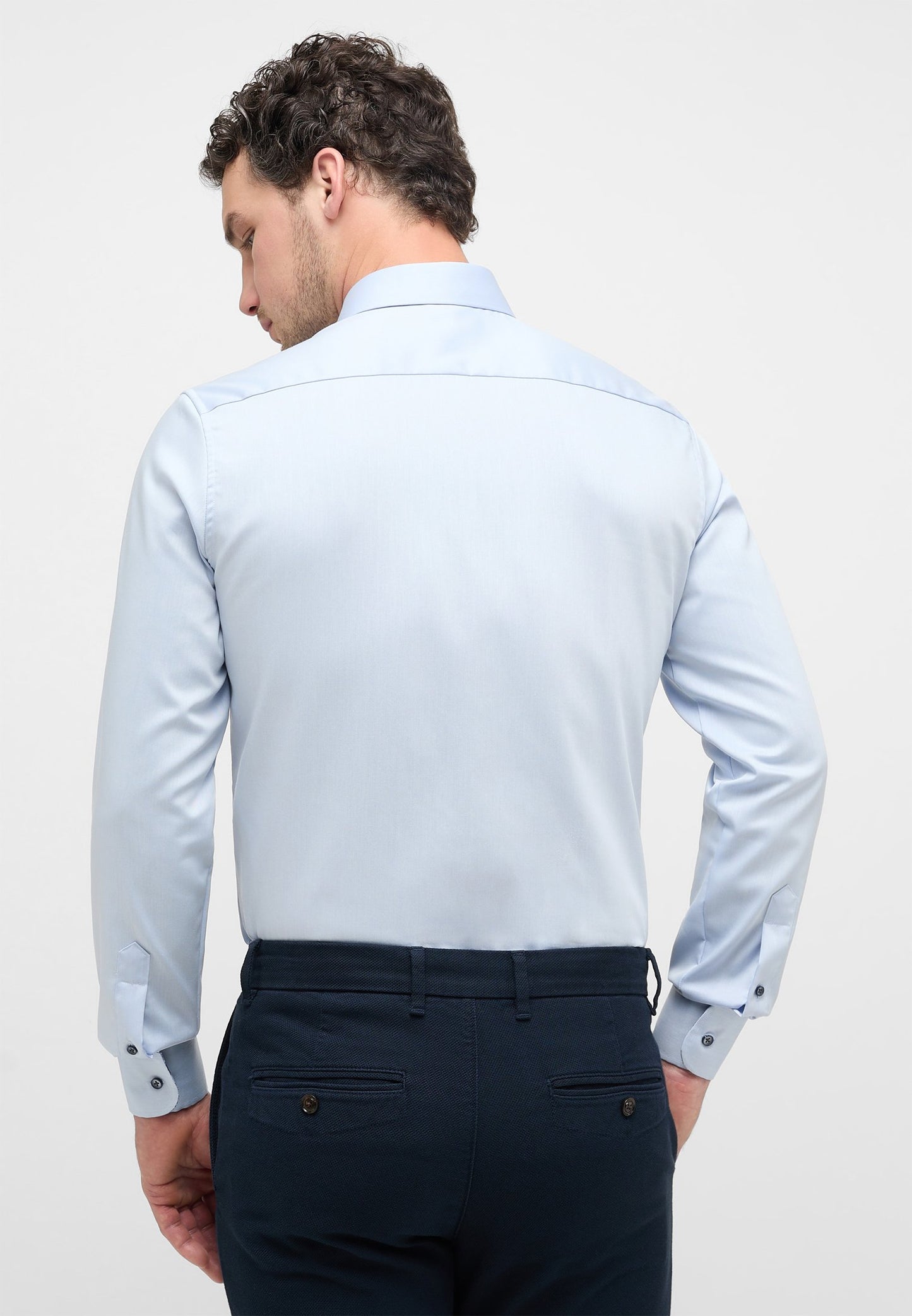 Hemd Twill Langarm (Blau)