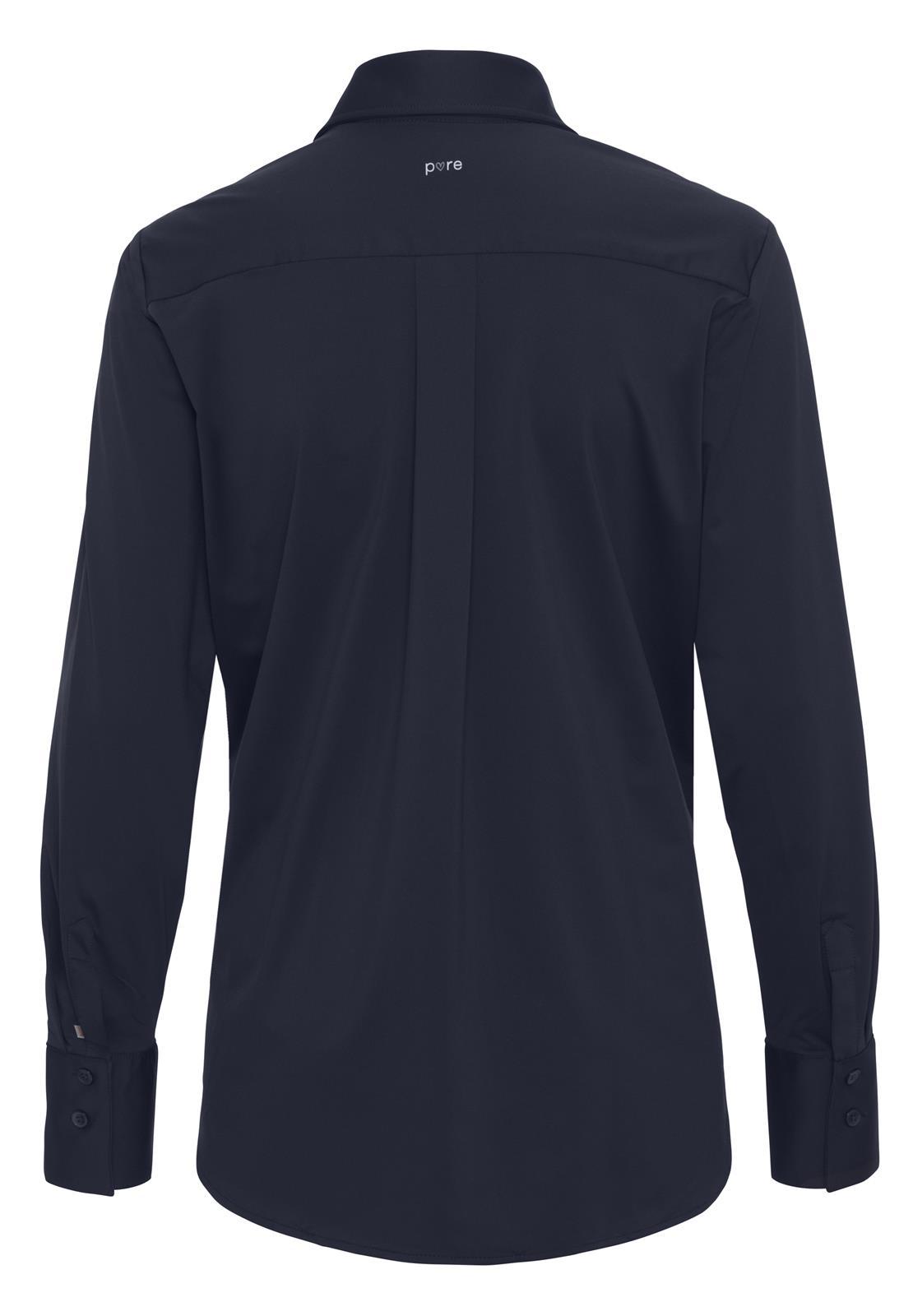 PURE- Functional Bluse Langarm (Uni Marine)