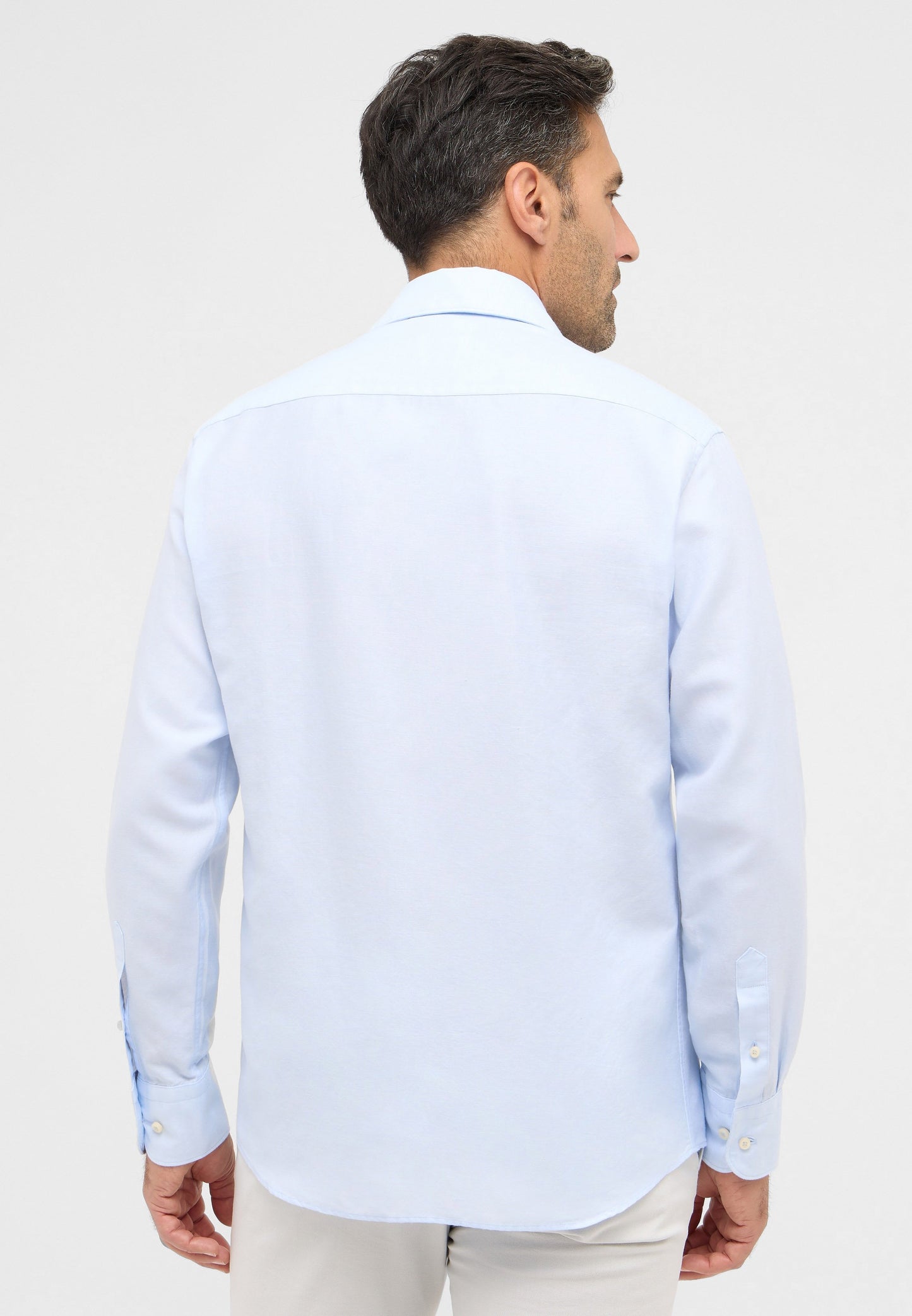 Linen Shirt Twill Langarm (Hellblau)