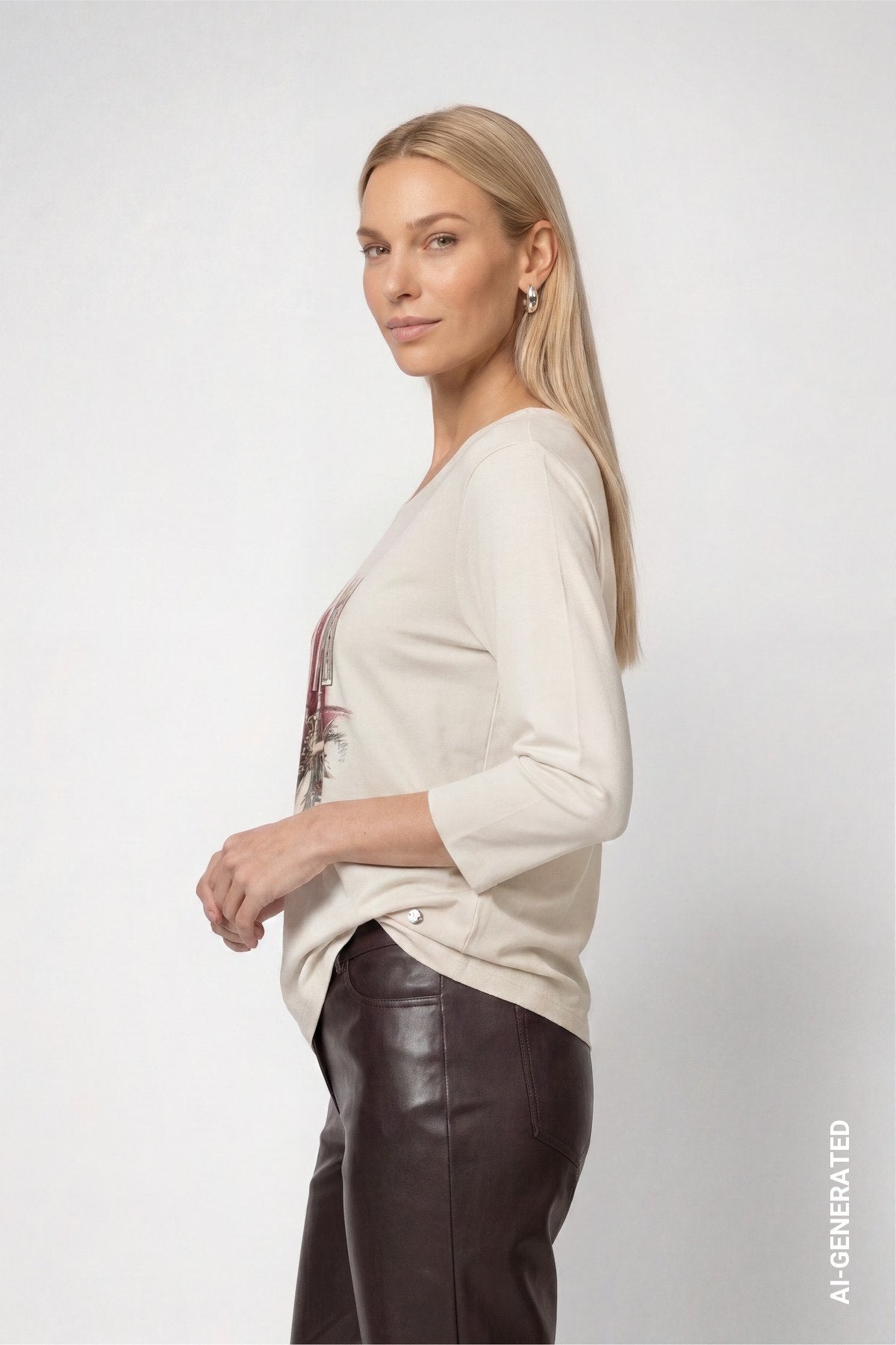 Shirt mit Print (Antique White)