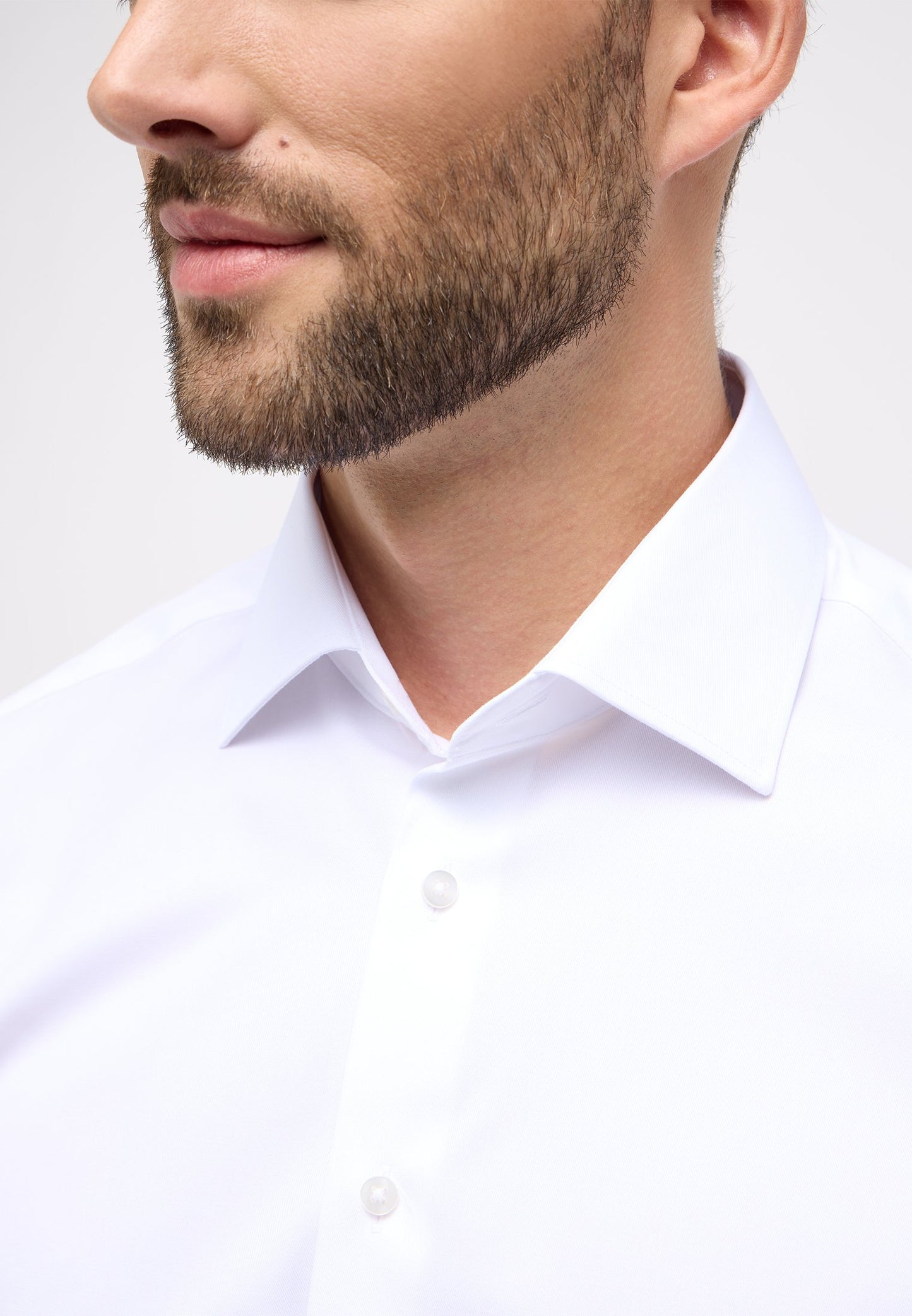 Eterna Langarm Hemd Modern Fit Cover Shirt Twill (Weiss)