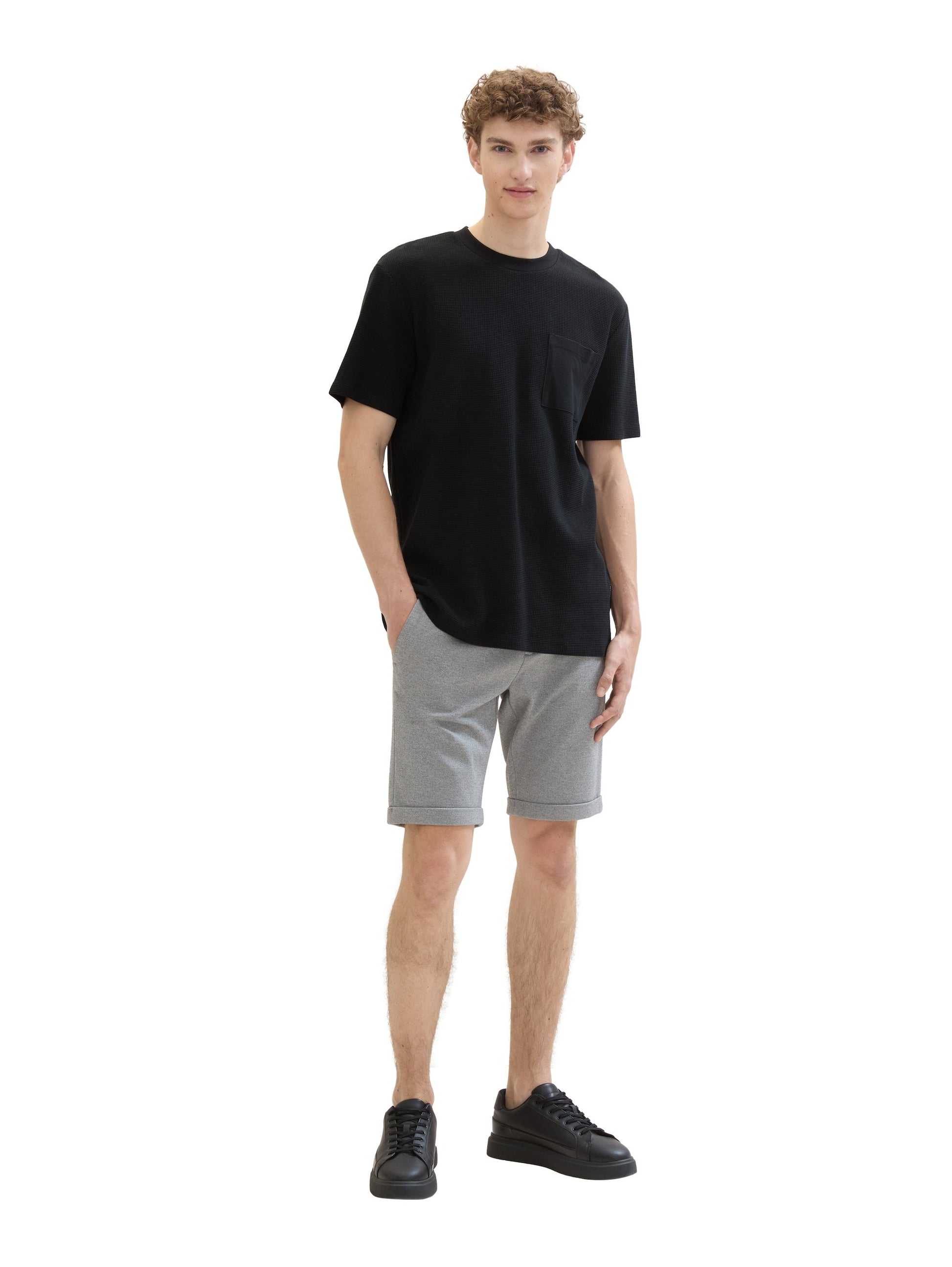 Slim Piqué Chino Shorts (Grey Melange P)