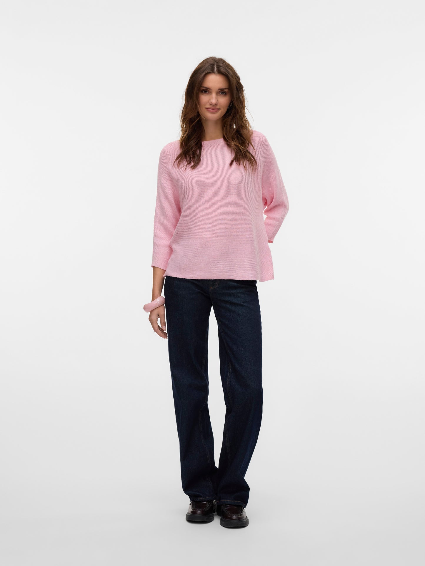 Vmnora 3/4 Boatneck Blouse Noos (Pink-a-boo)