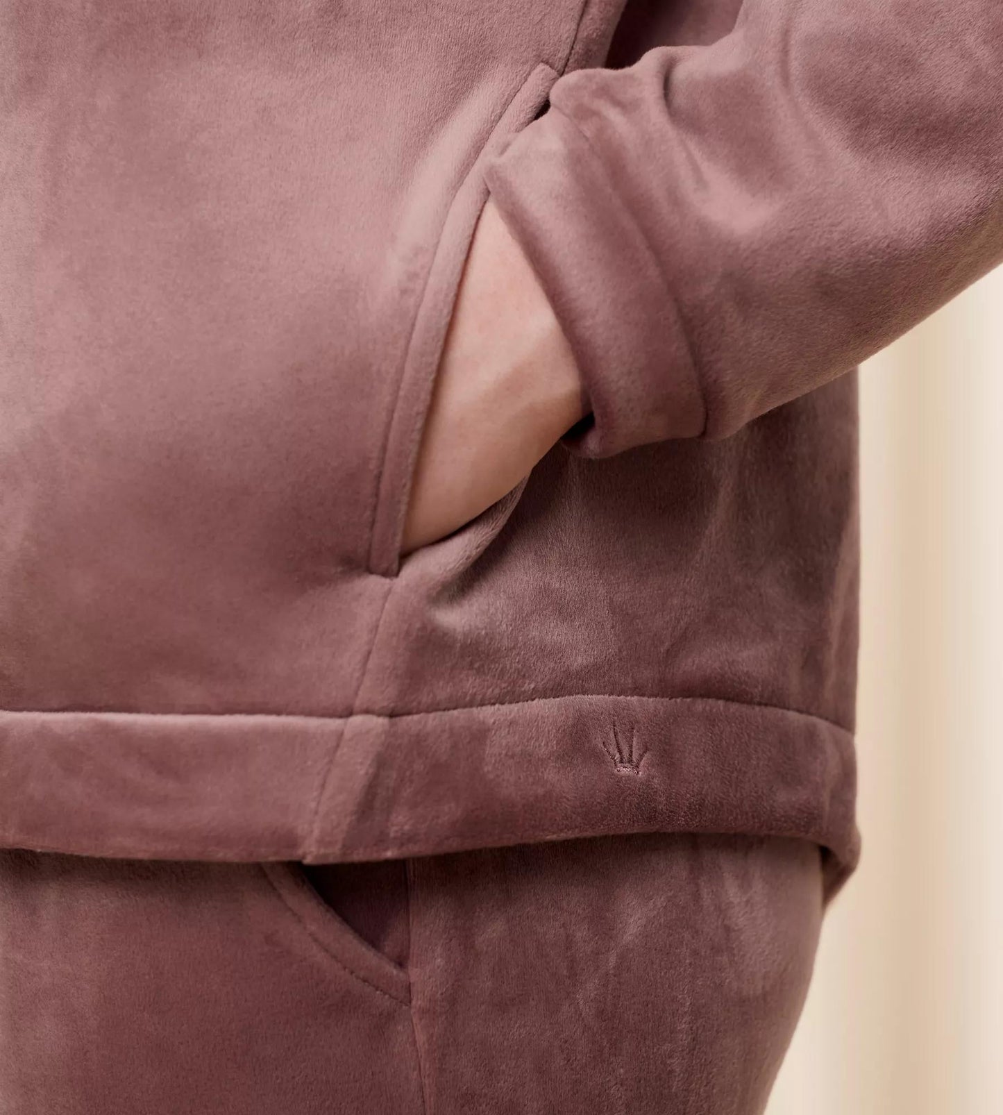 Cozy Comfort Velour Zip Jacket (Sweet Chestnut)