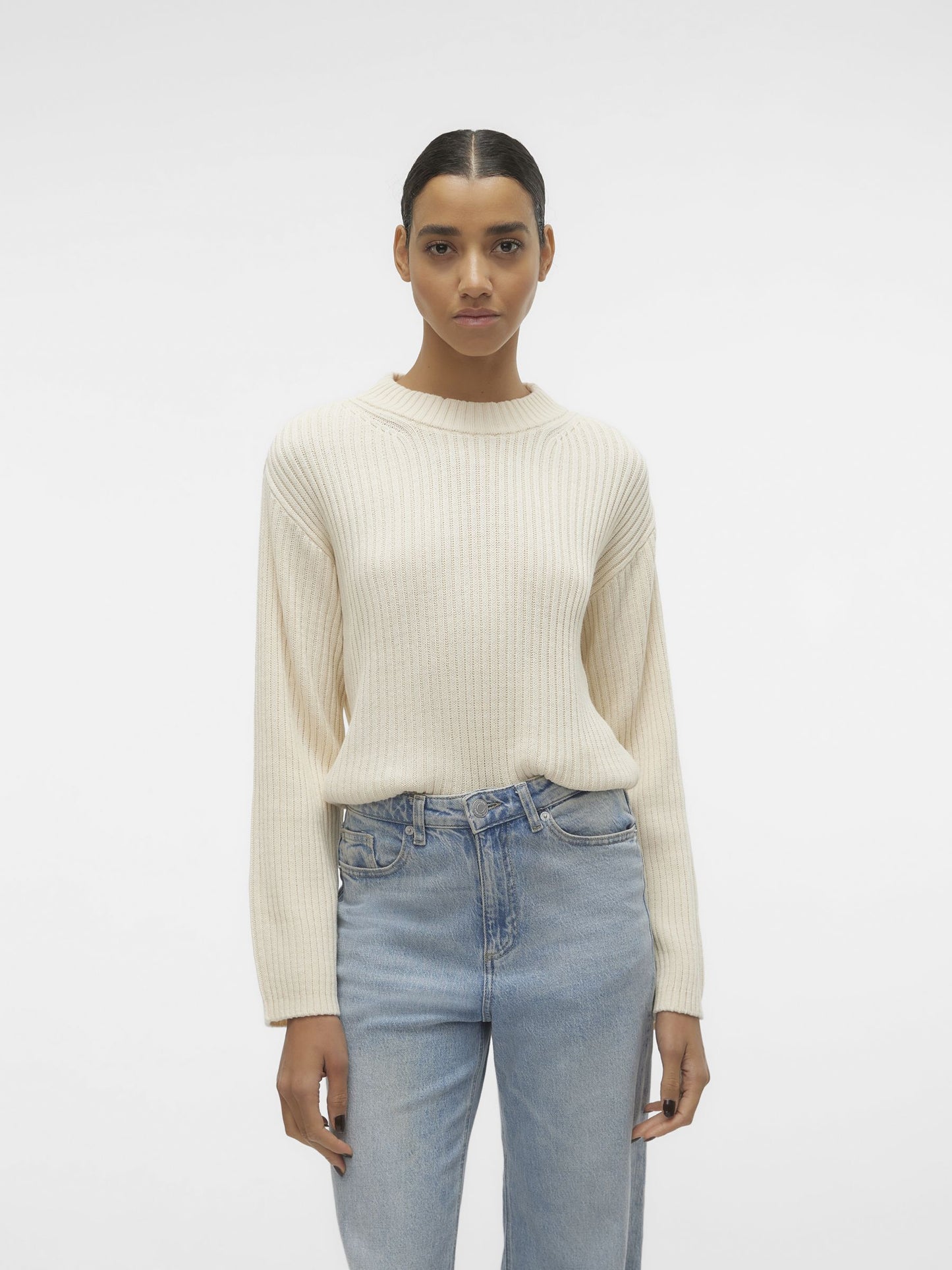 Vmhilde Ls O-neck Short Pullover Noos (Birch)