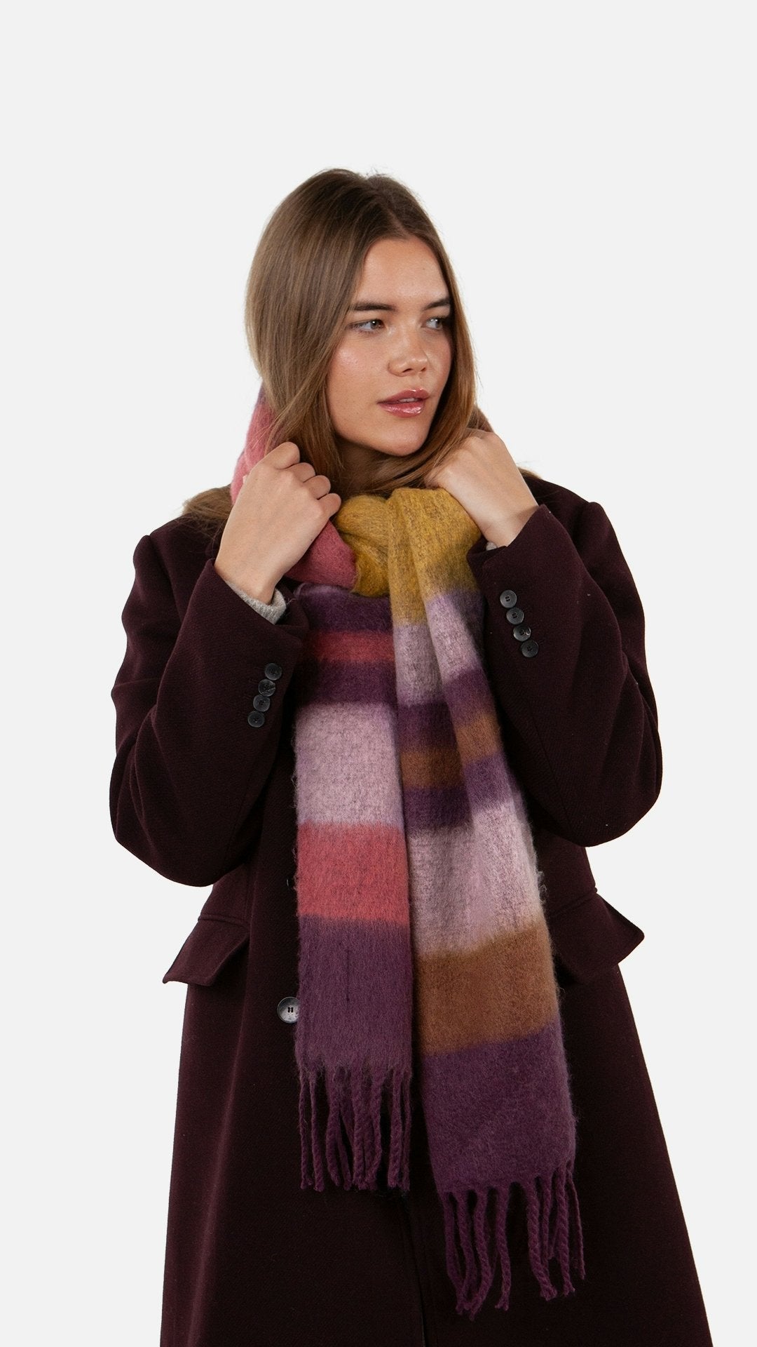 Eluzabeth Scarf (Red Aubergine)