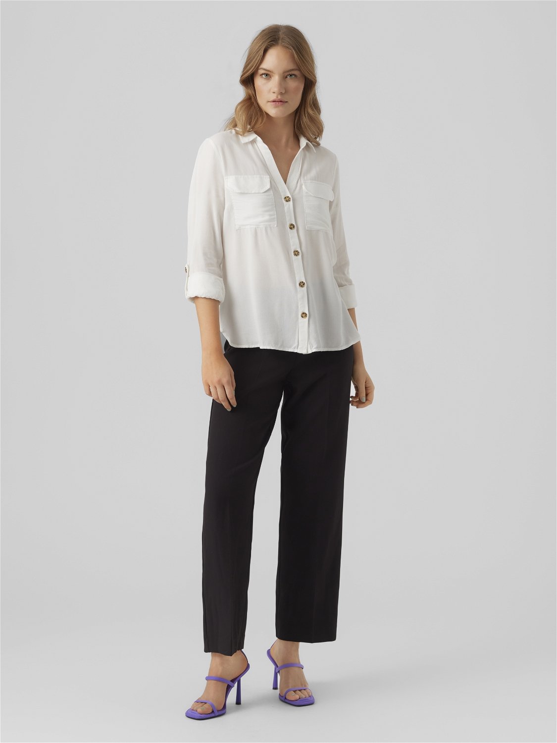 Vmbumpy L/s Shirt New Wvn Ga Noos (Snow White)