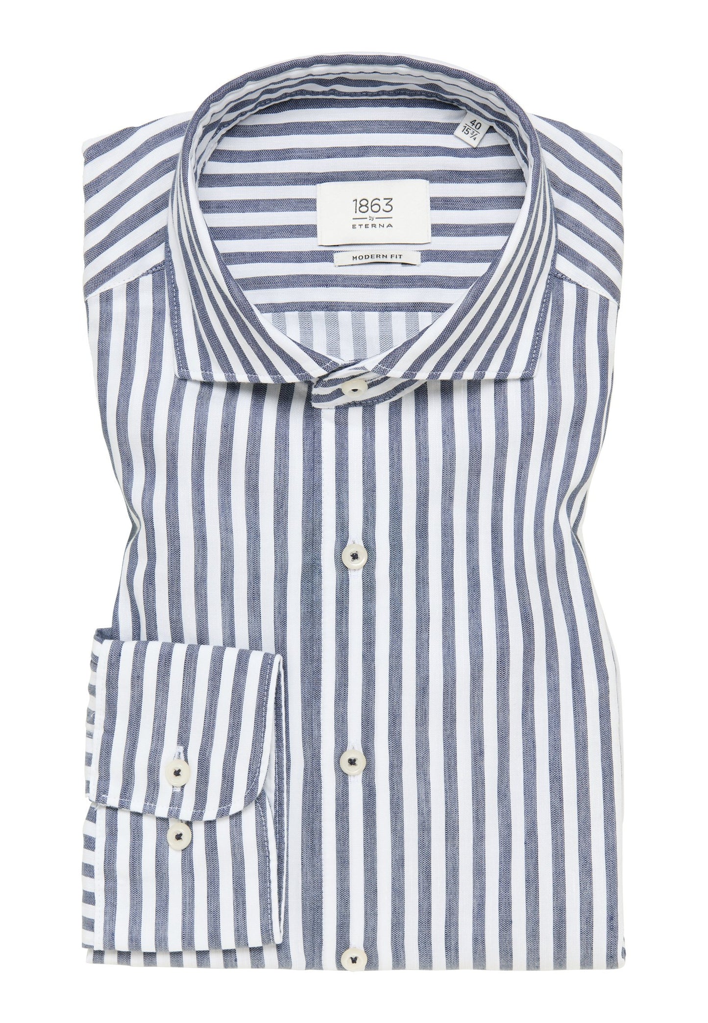 Linen Shirt Twill Langarm (Marine)