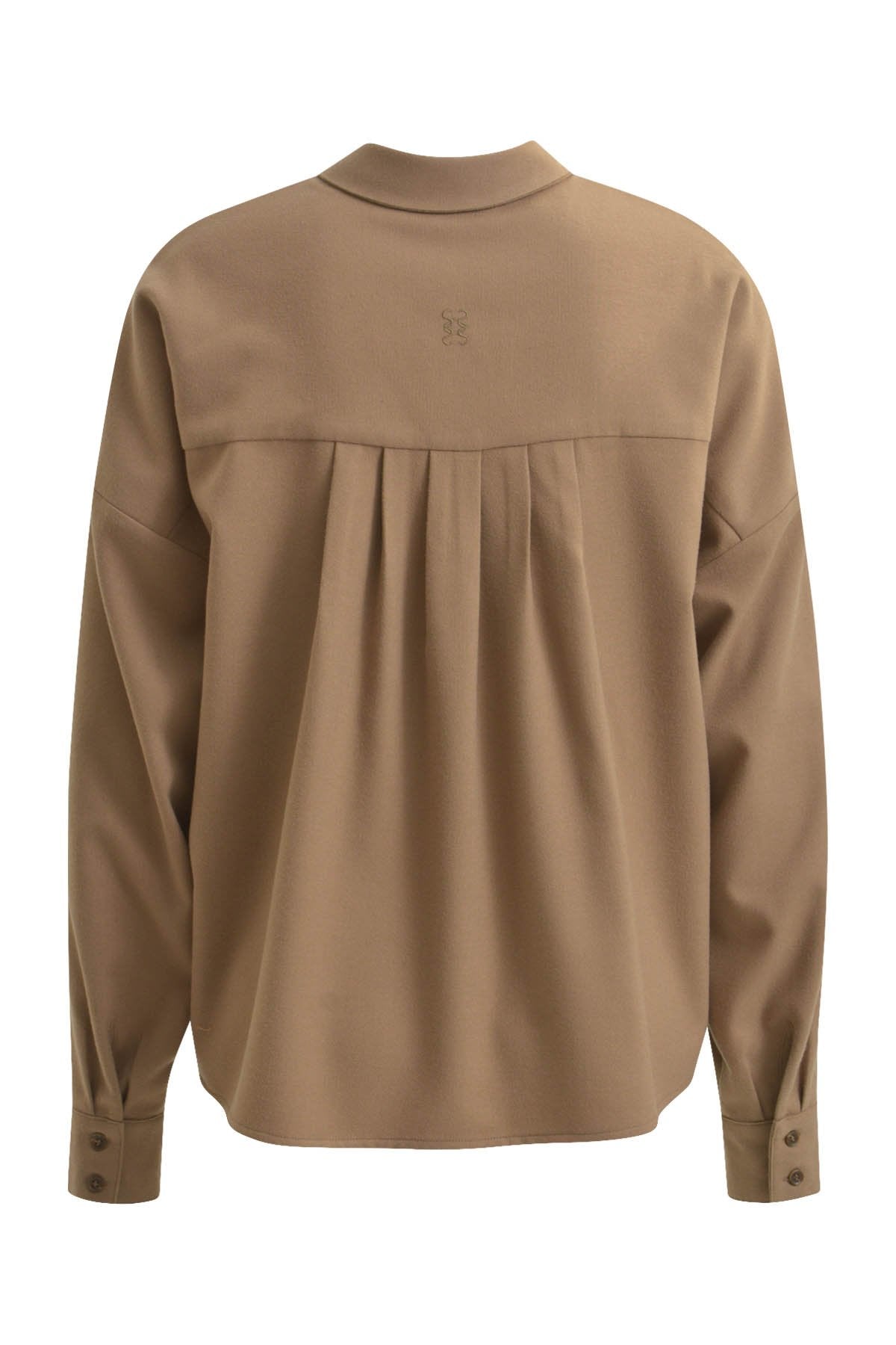 Flannel Pocket Blouse (Nougat)