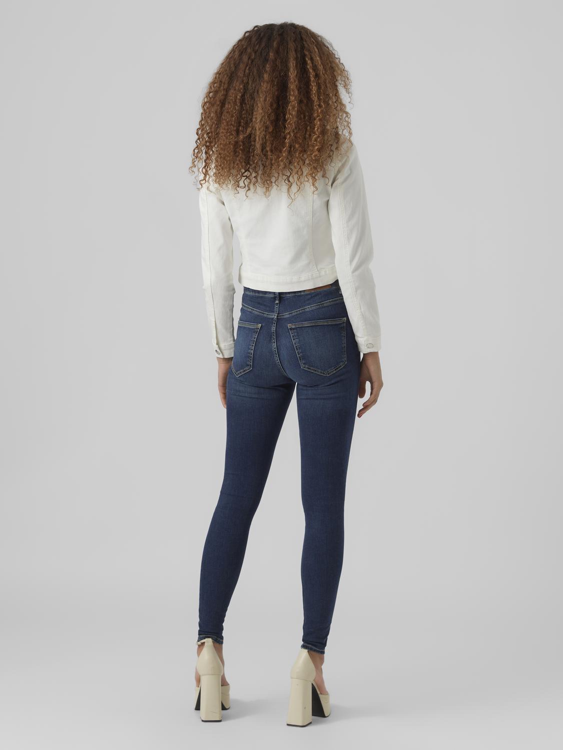 Vmluna Ls Slim Dnm Jacket Mix Ga Noos (Cloud Dancer)