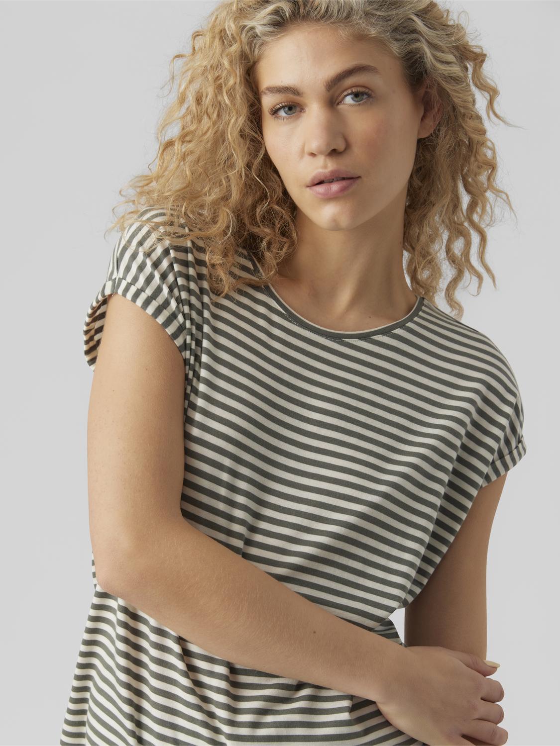 Vmava Plain Ss Top Stripe Ga Jrs Noos (Laurel Wre)