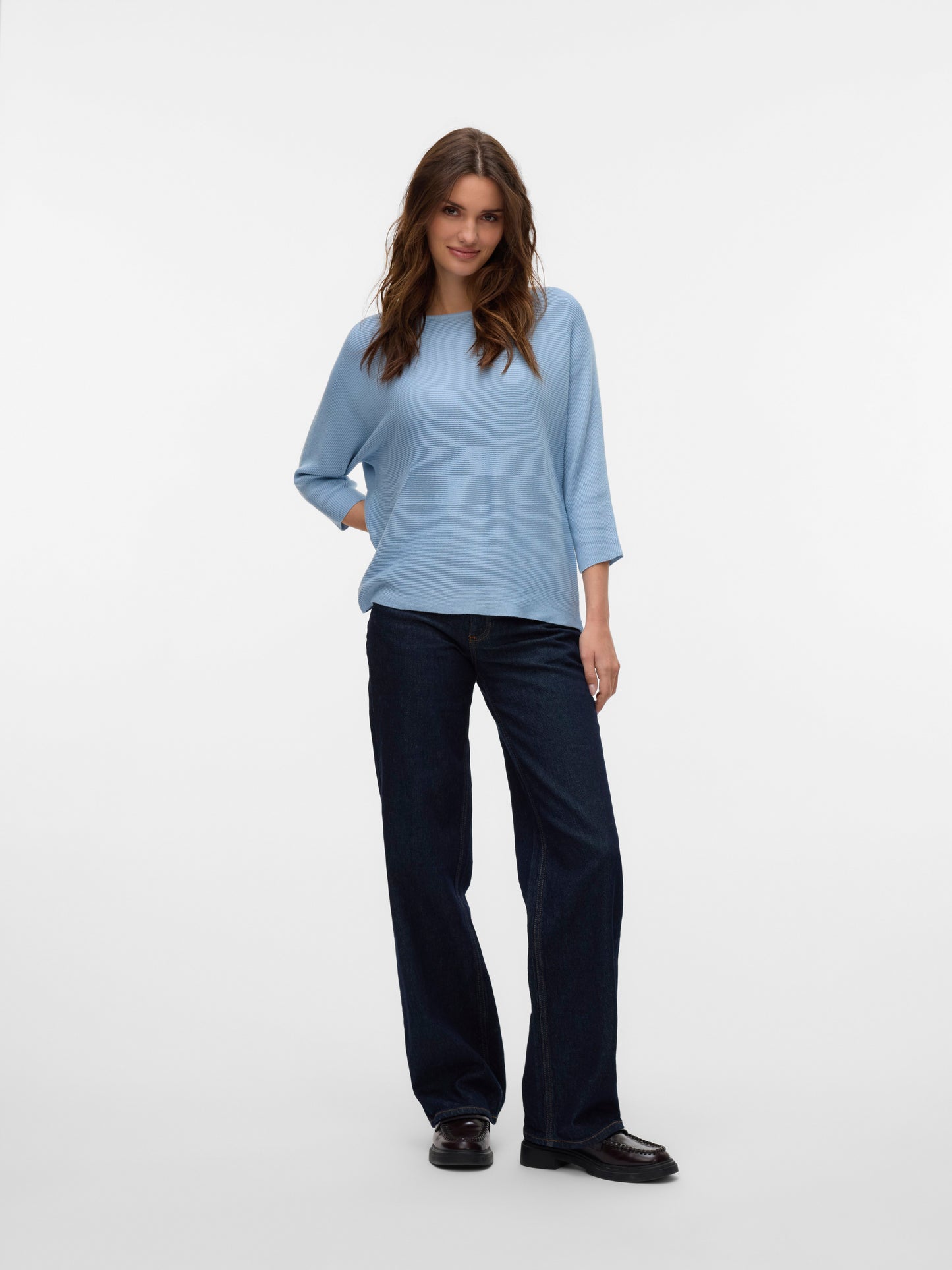 Vmnora 3/4 Boatneck Blouse Noos (Cashmere Blue)