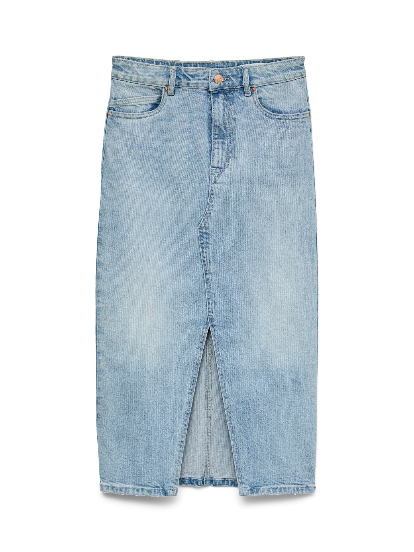 Vmveri Hr Calf Denim Skirt Ga Mix Noos (Light Blue De)