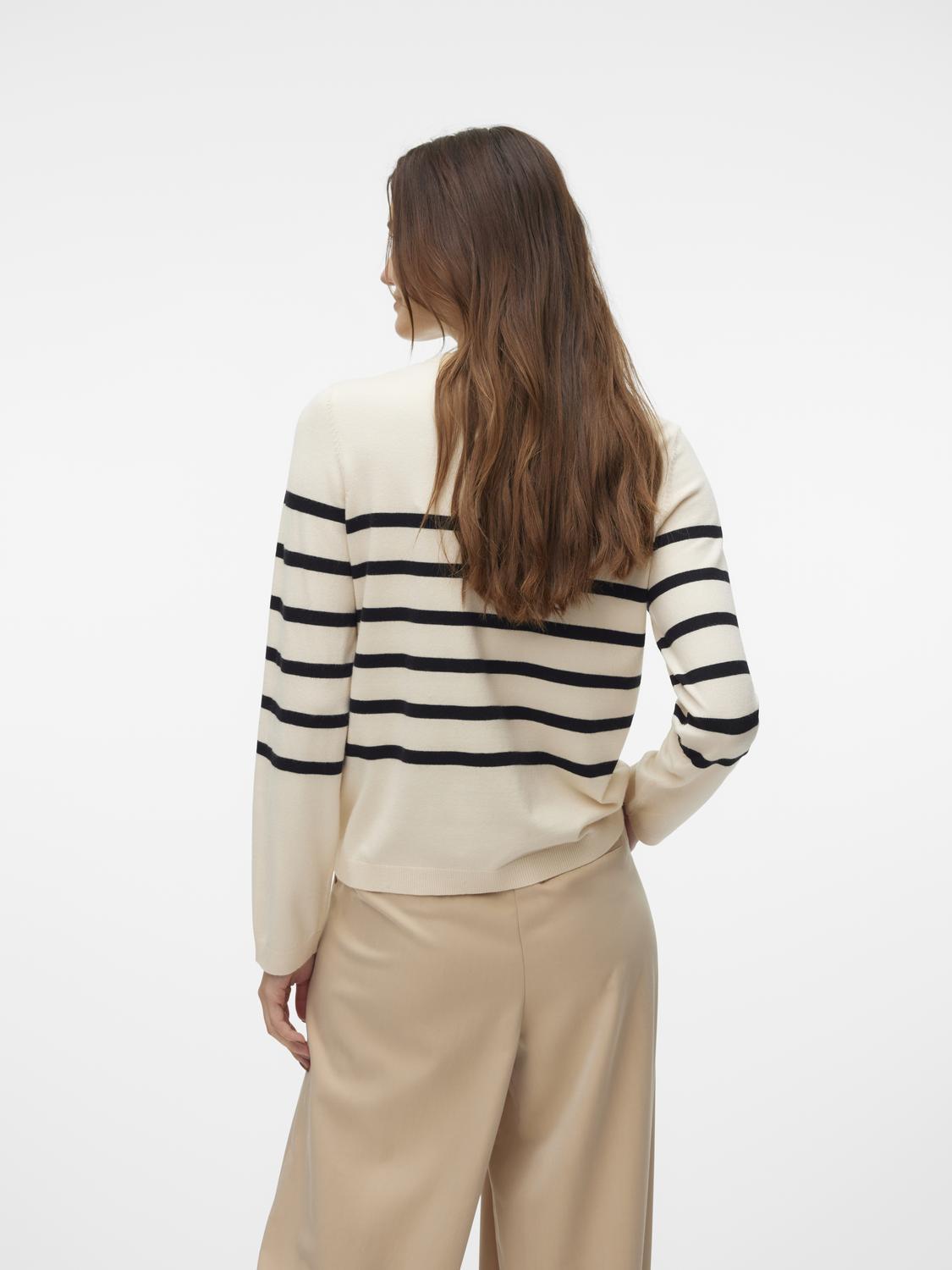 Vmsaba Plain Ls O-neck Pullover Ga Noos (Birch/blac)