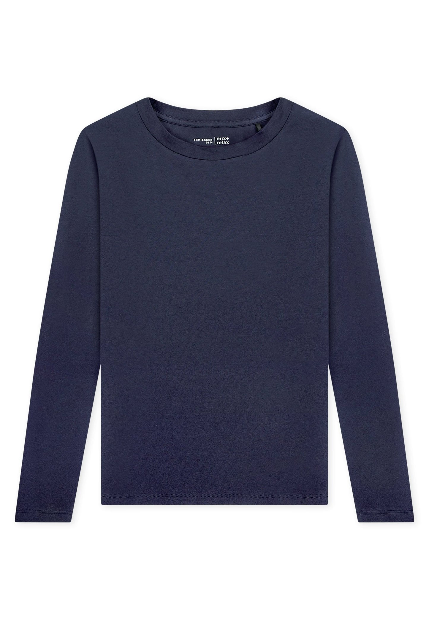Shirt langarm Rundhals (Deep Blue)