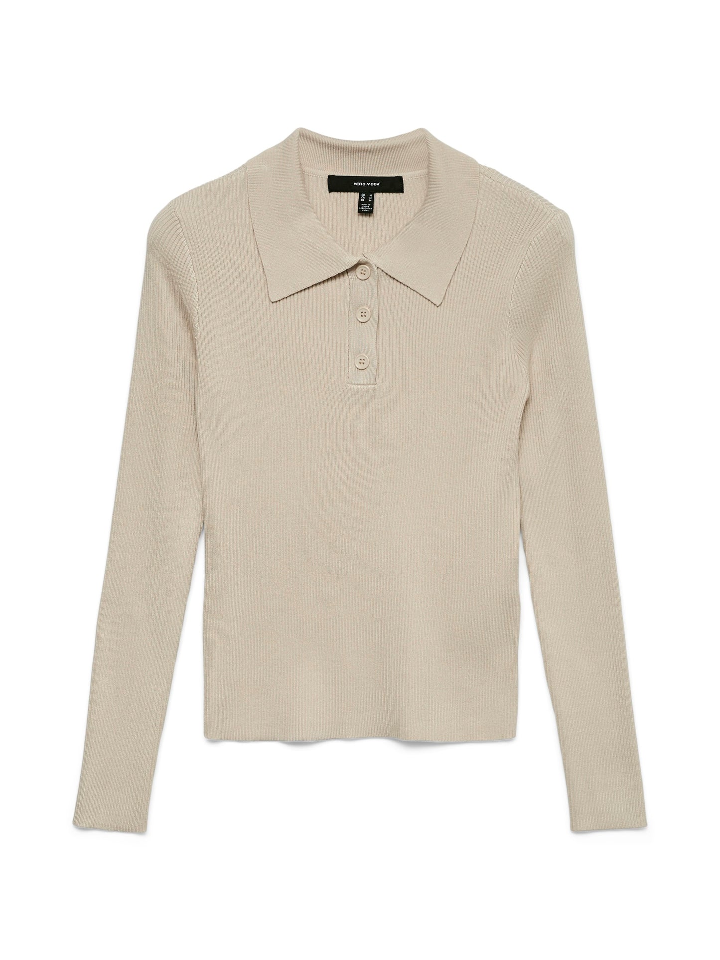 Vmsiljerib Ls Poloneck Pullover Noos (Moonbeam)