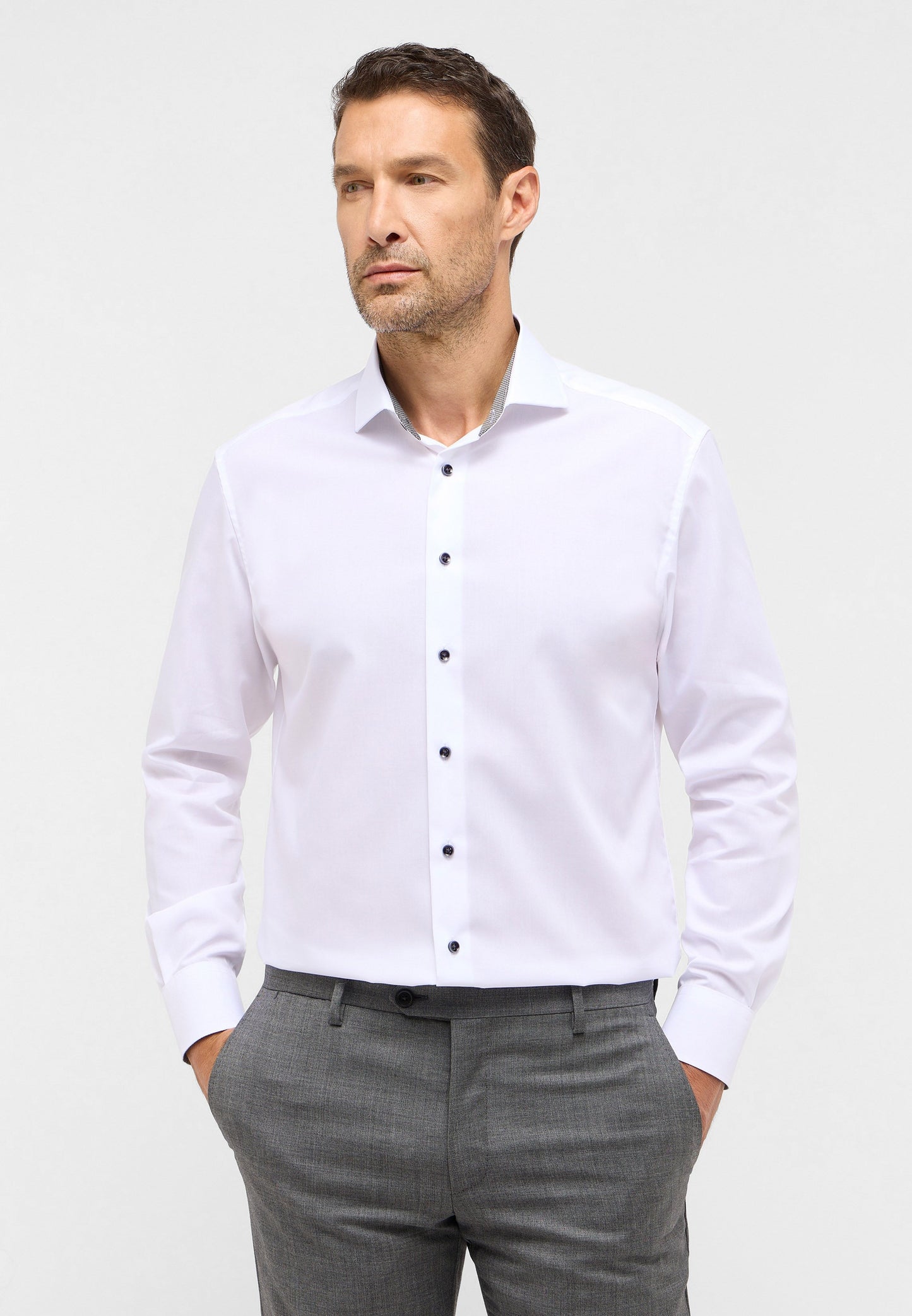 Original Shirt Popeline Langarm (Weiss)