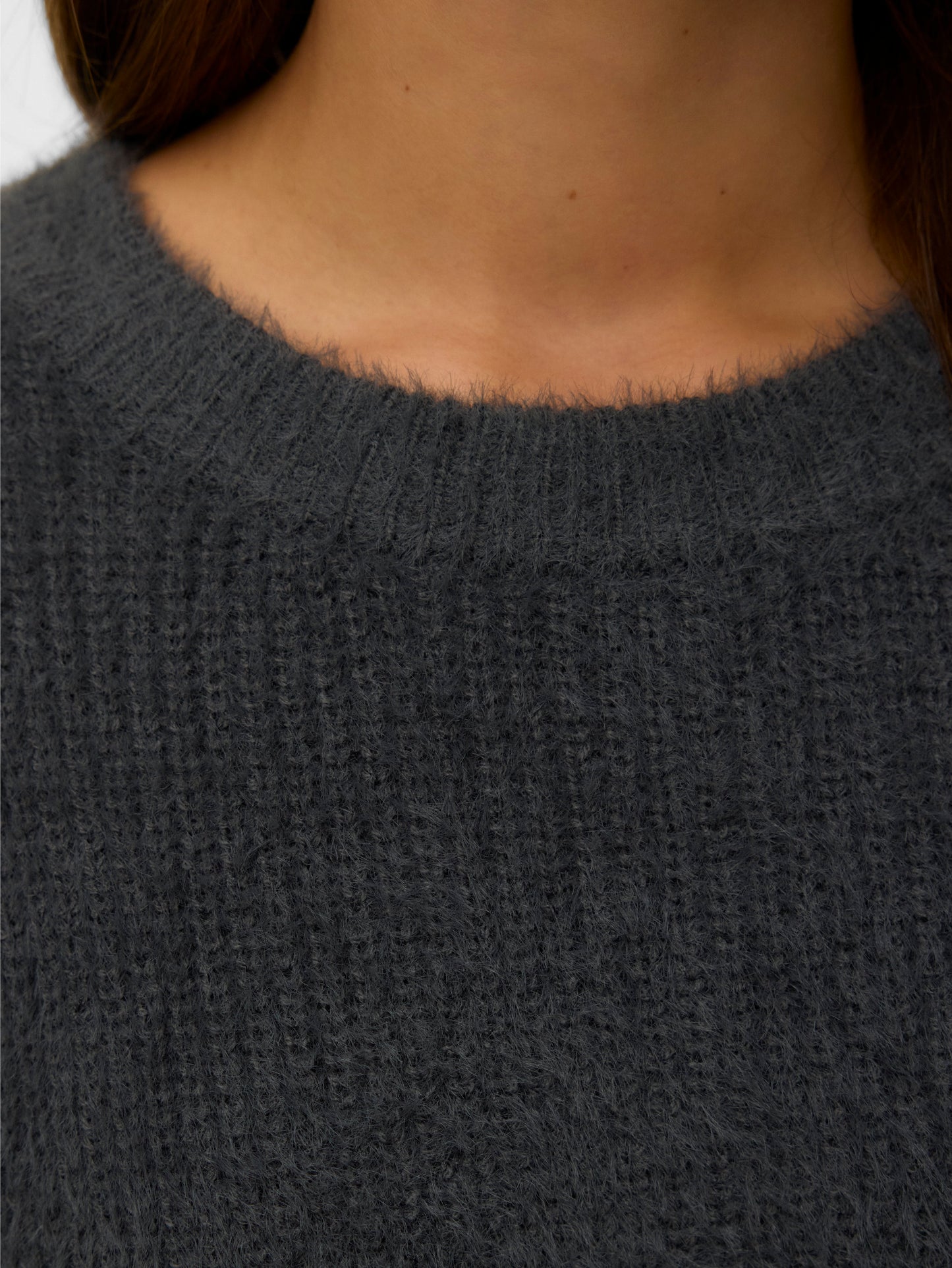 Vmpuff Ls O-neck Pullover Boo (Asphalt)