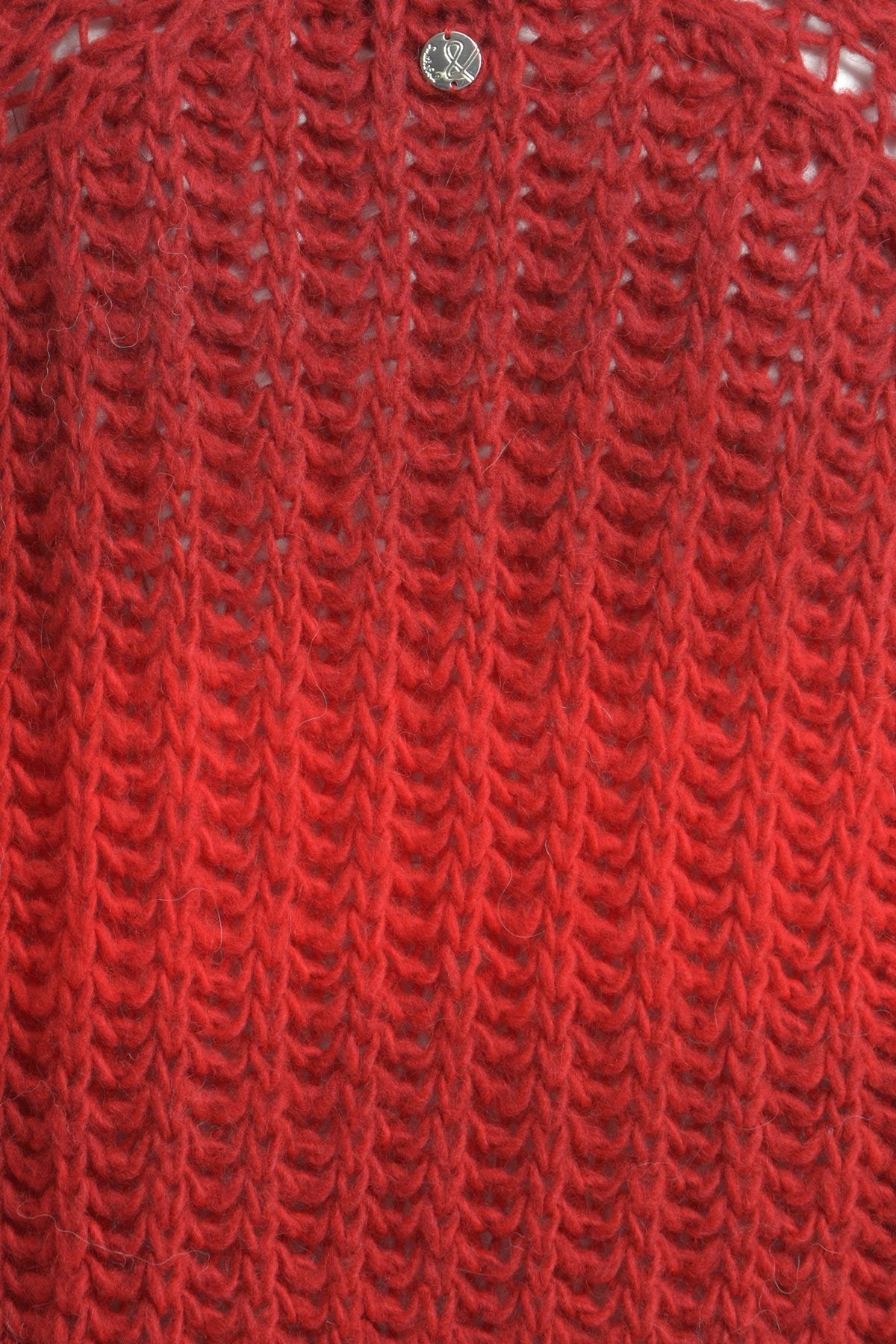 Gradient High Collar Raglan Pullover (Cherry Print)