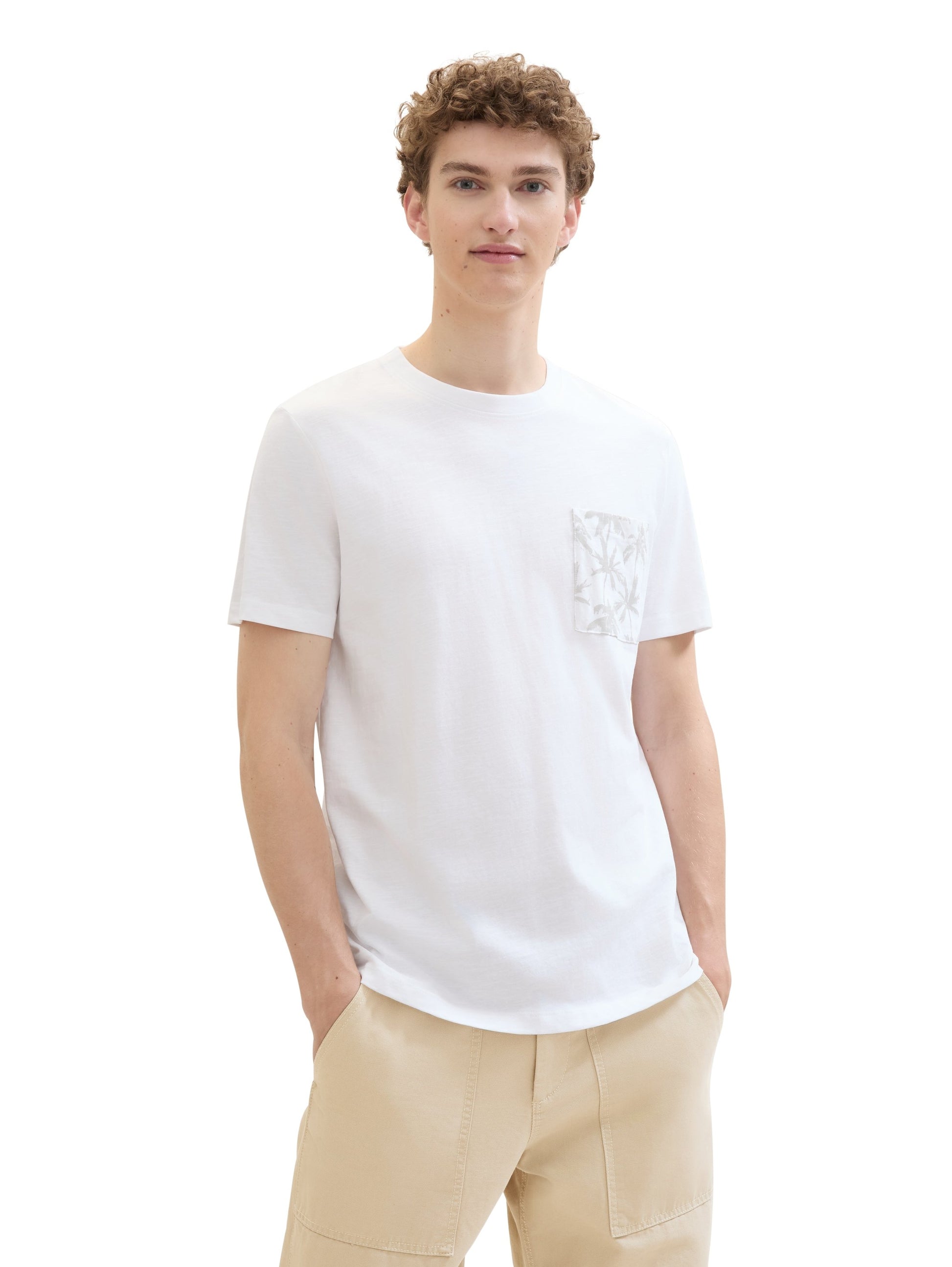 T-Shirt mit Brusttasche (White)