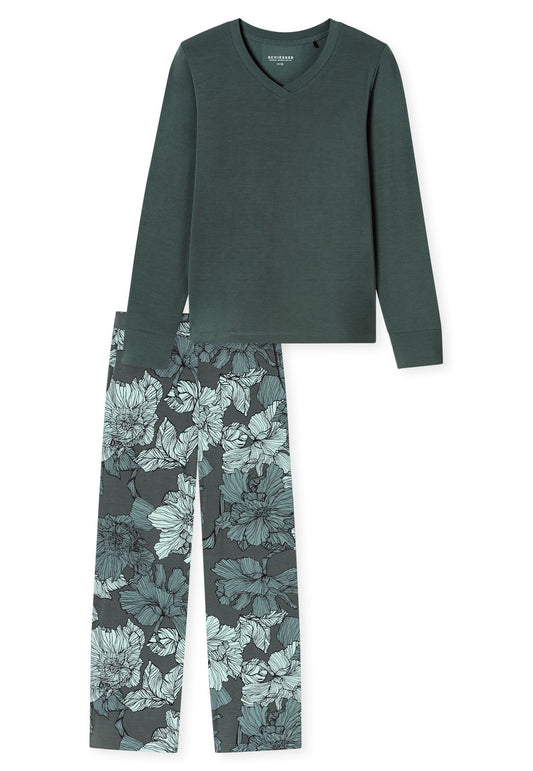 Schlafanzug lang (Mineral)