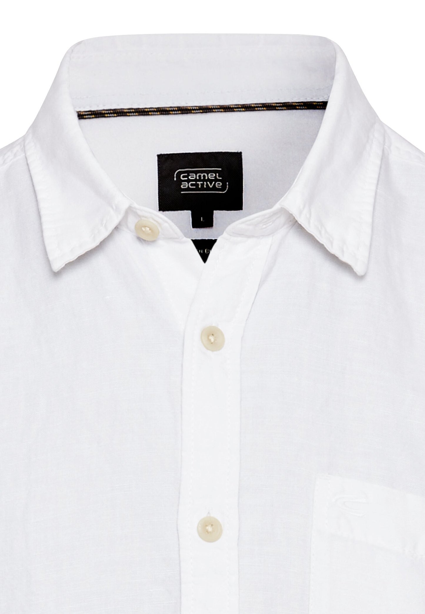 Langarm-Leinenhemd mit Soft-Wash-Veredelung (White)