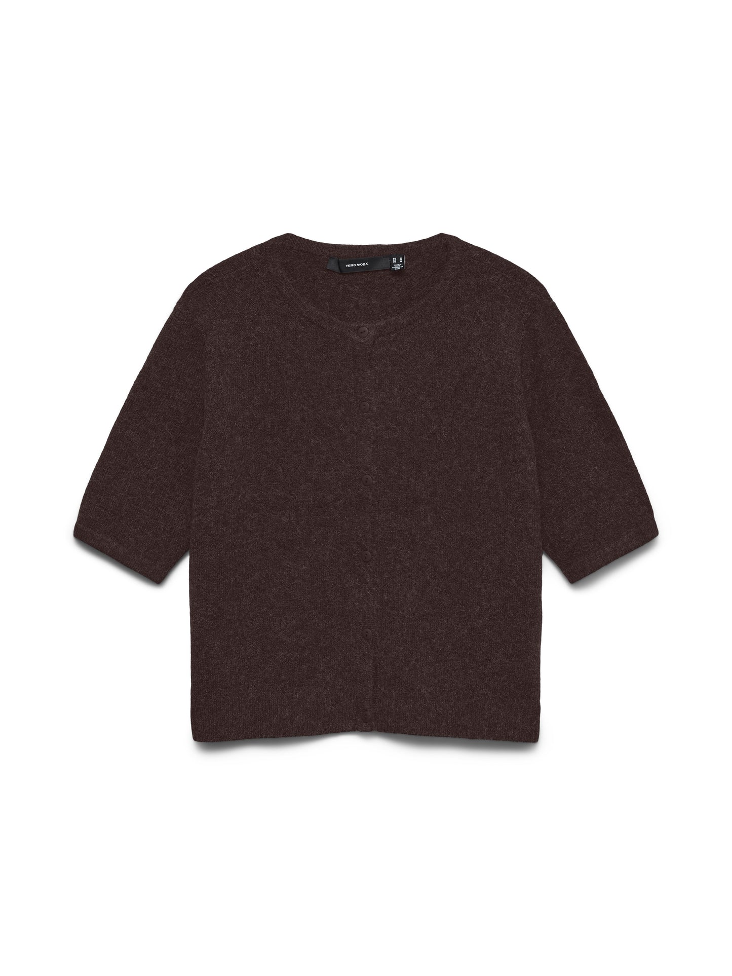 Vmdoffy 2/4 O-neck Button Cardigan Noos (Chocolate)
