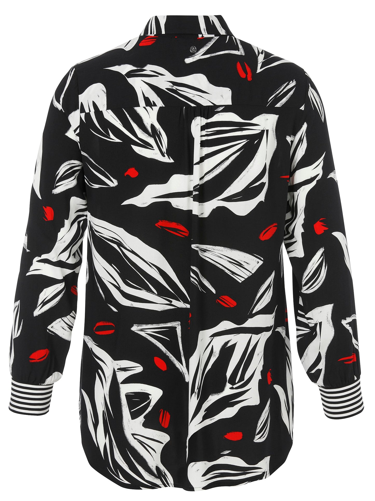 Bluse Hemdkragen 1/1 Arm Druck (Black Multicolor)